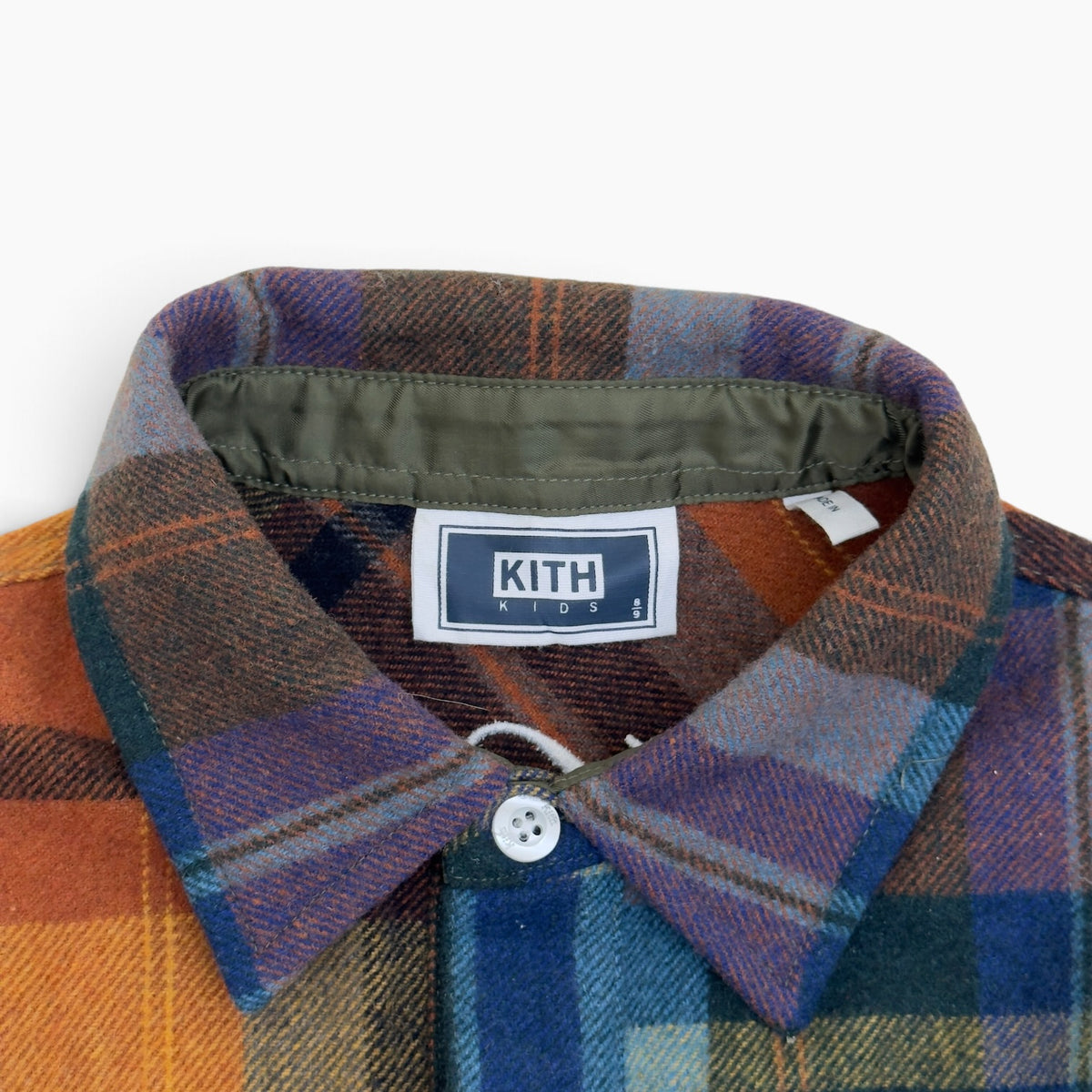 KITH KIDS PATCHWORK PLAID FLANNEL SHIRT MULTICLOURED 8/9Y
