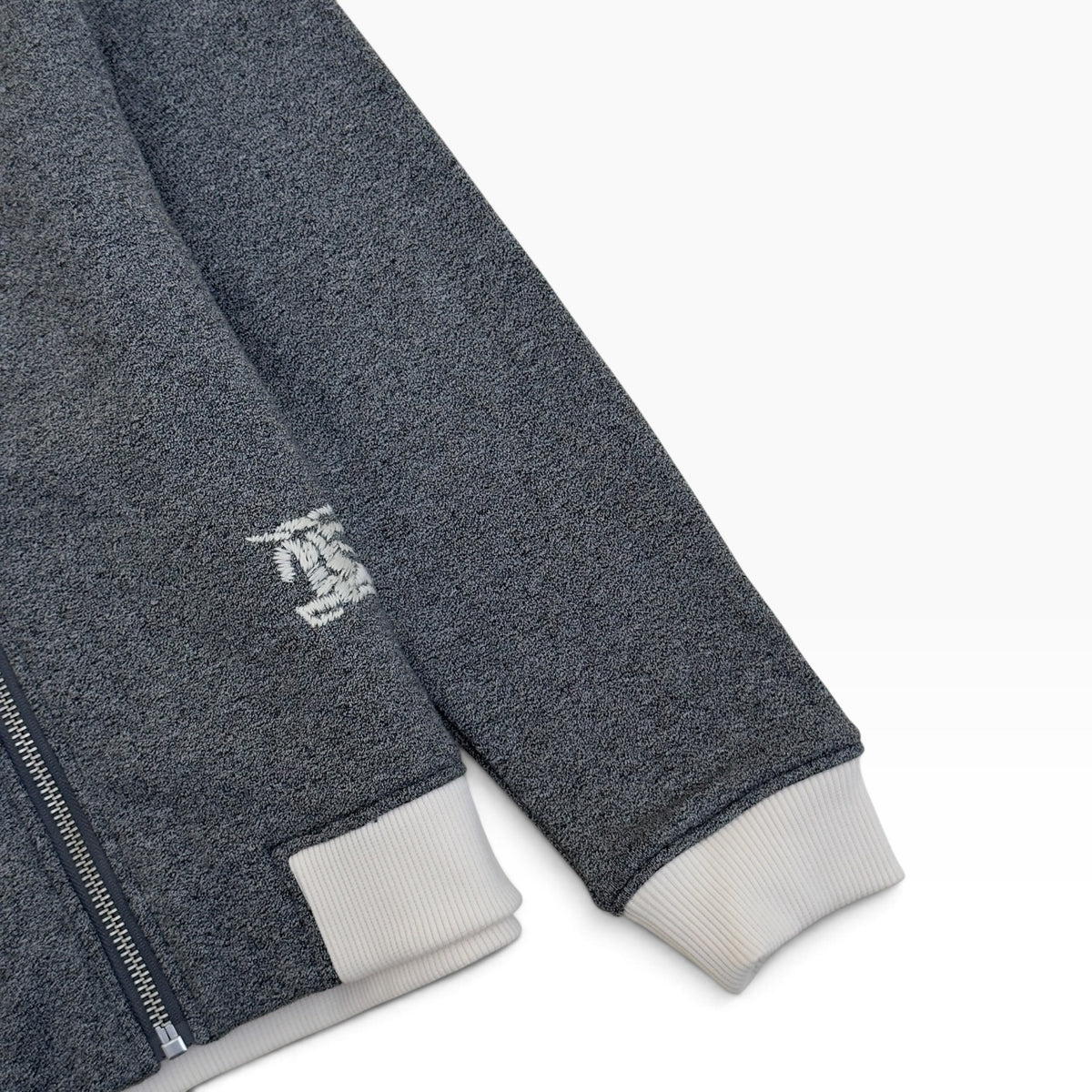 BURBERRY ZIP-UP HOODIE GREY / WHITE 8Y