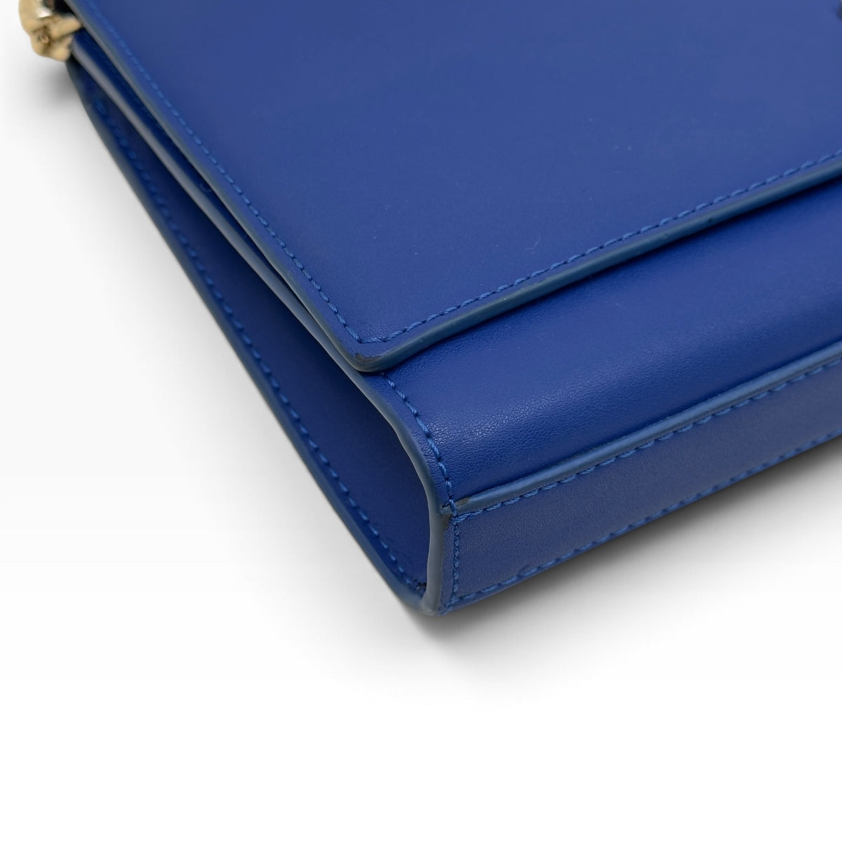 SAINT LAURENT YSL KATE CHAIN SHOULDER BAG ROYAL BLUE / GOLD M