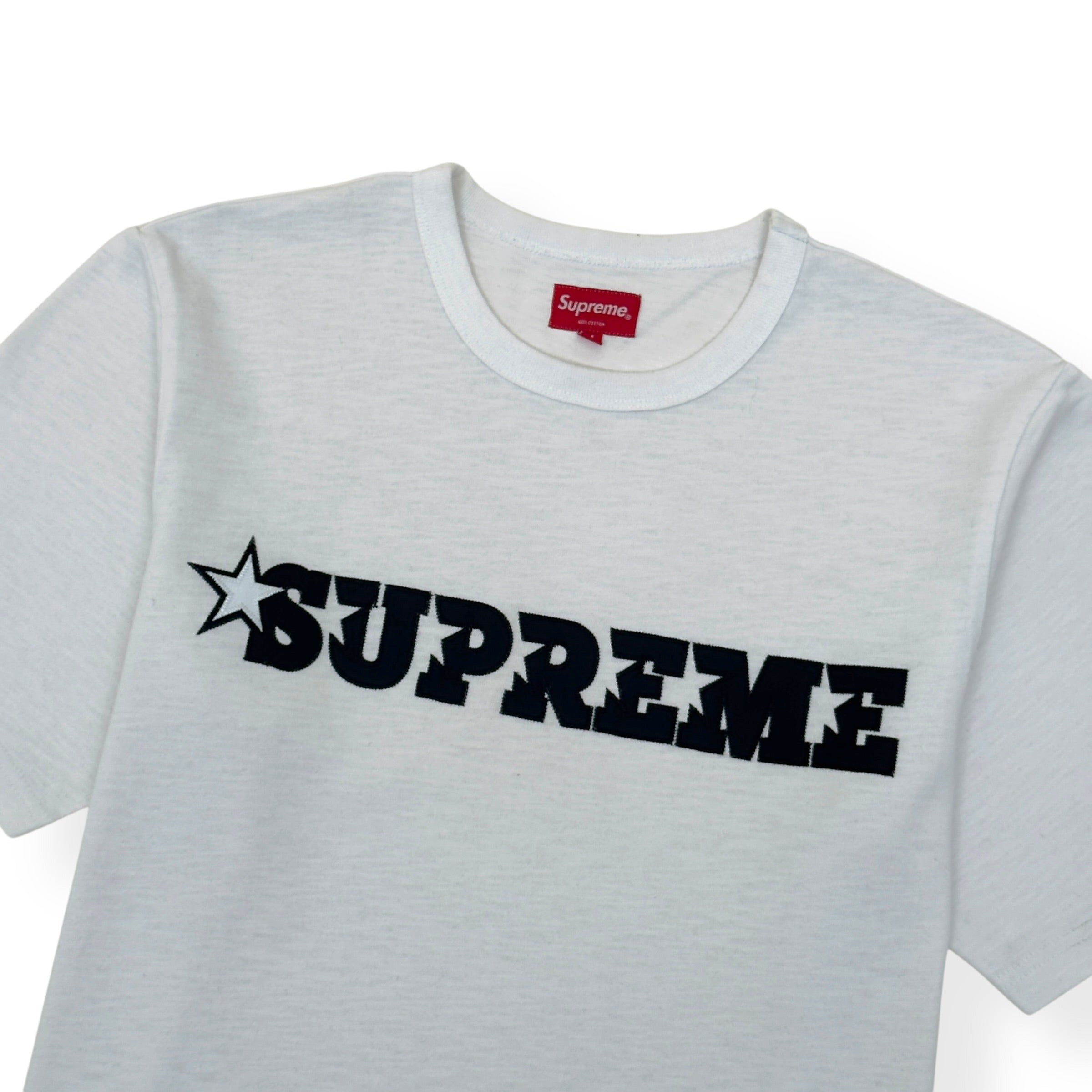 SUPREME STAR LOGO T-SHIRT WHITE / BLACK M