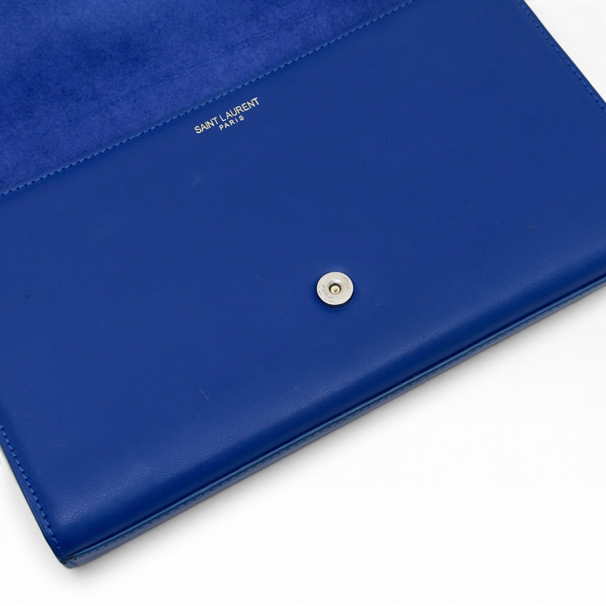 SAINT LAURENT YSL KATE CHAIN SHOULDER BAG ROYAL BLUE / GOLD M
