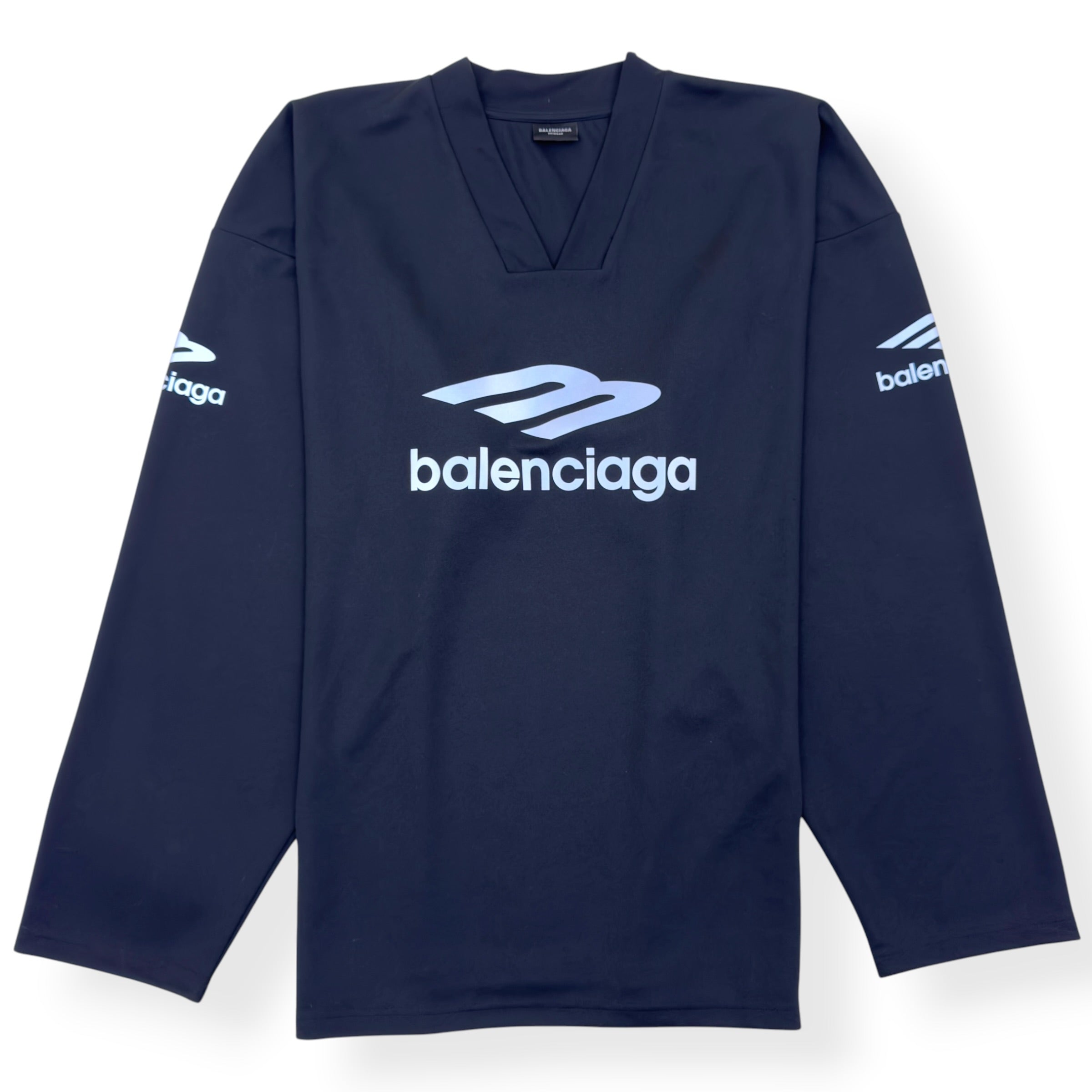 BALENCIAGA SKIWEAR OVERSIZED 3B SPORTS ICON LONG SLEEVE T-SHIRT BLACK M