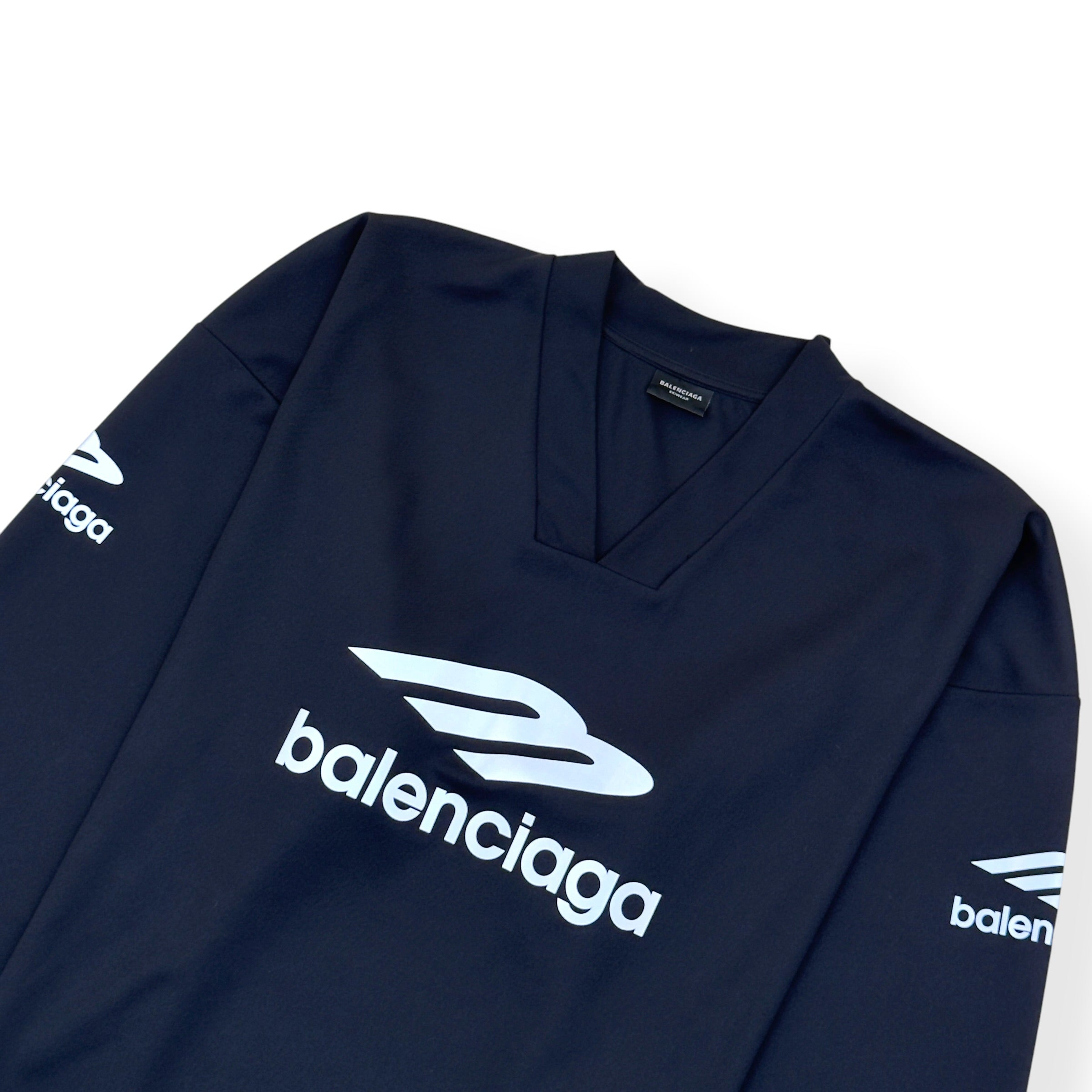 BALENCIAGA SKIWEAR OVERSIZED 3B SPORTS ICON LONG SLEEVE T-SHIRT BLACK M