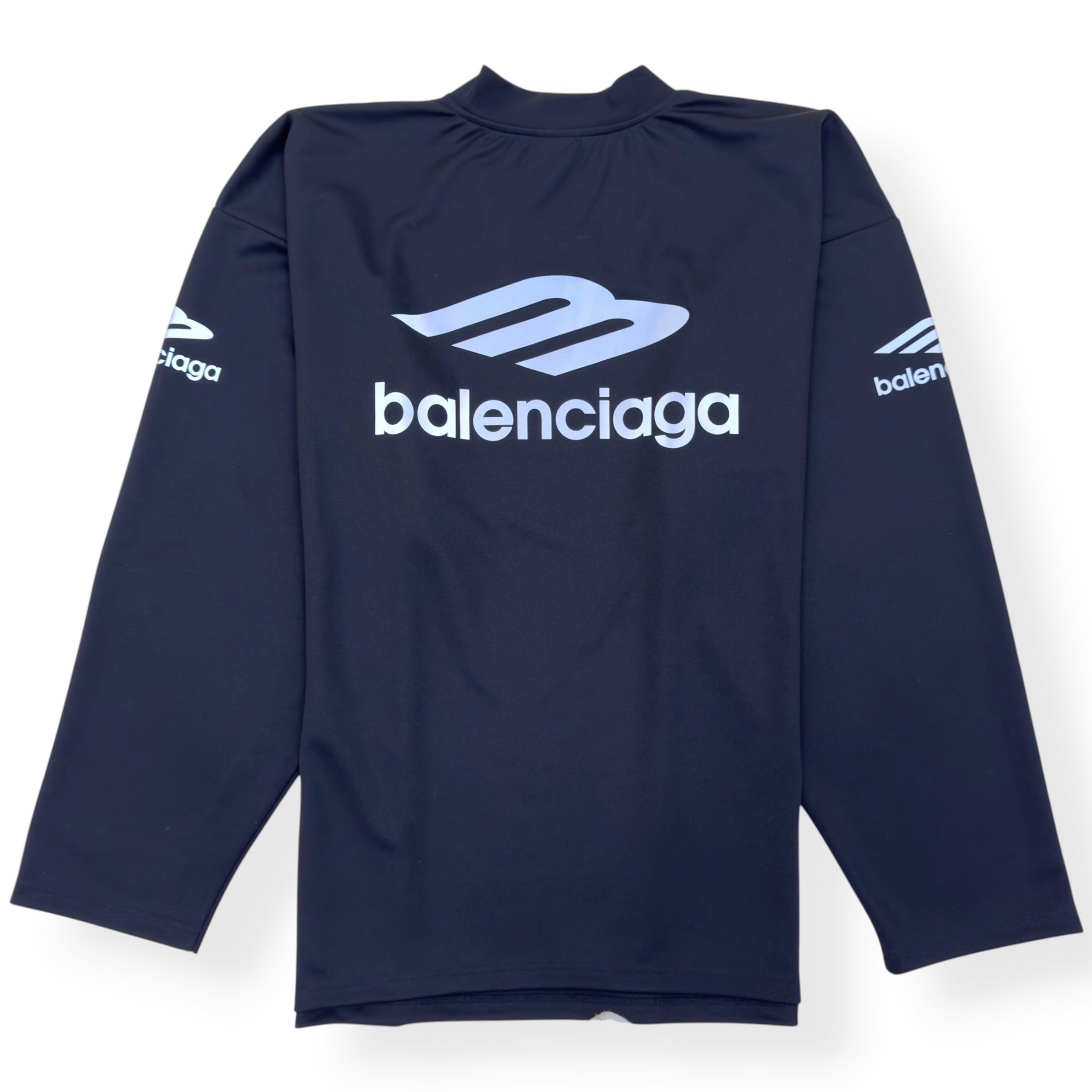 BALENCIAGA SKIWEAR OVERSIZED 3B SPORTS ICON LONG SLEEVE T-SHIRT BLACK M