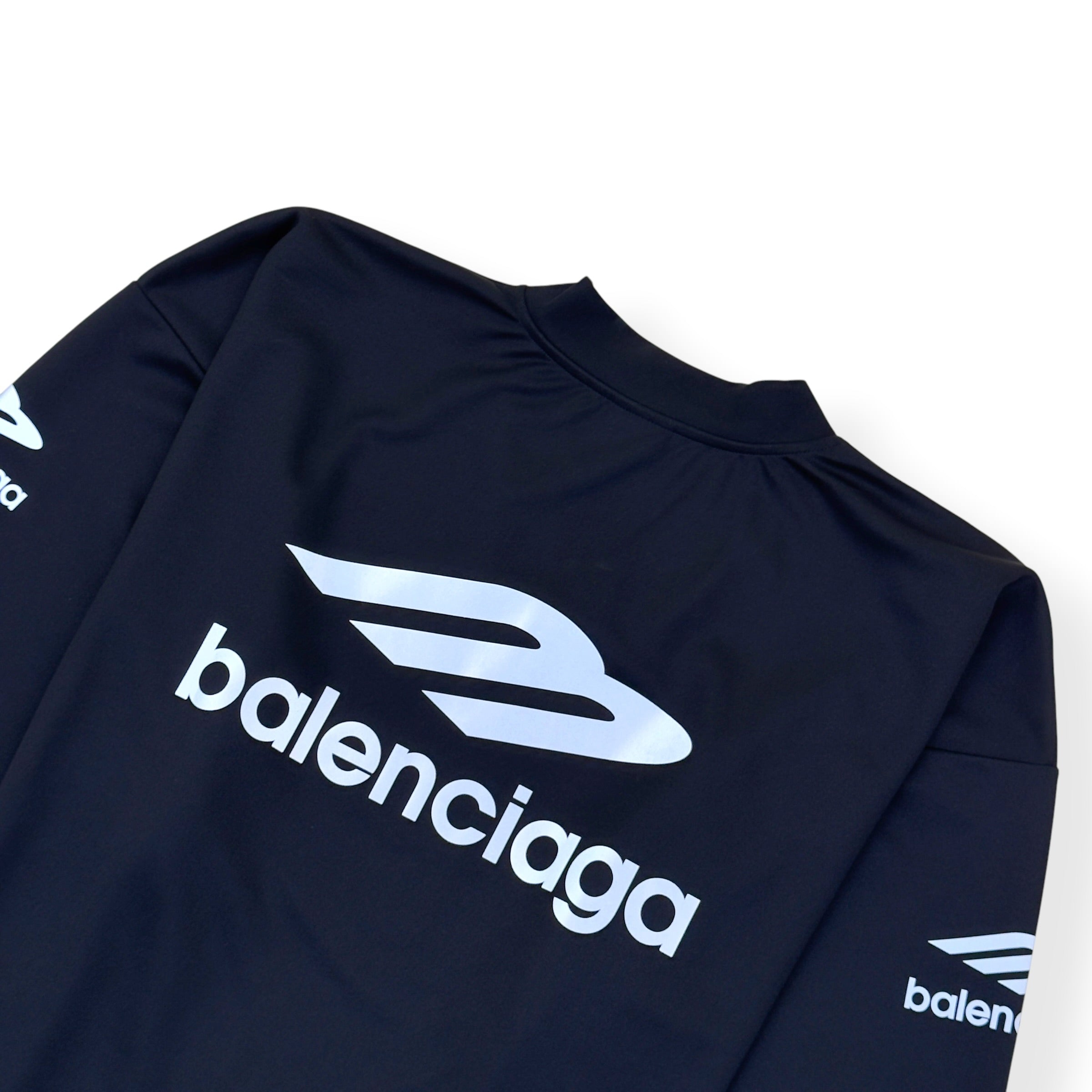BALENCIAGA SKIWEAR OVERSIZED 3B SPORTS ICON LONG SLEEVE T-SHIRT BLACK M