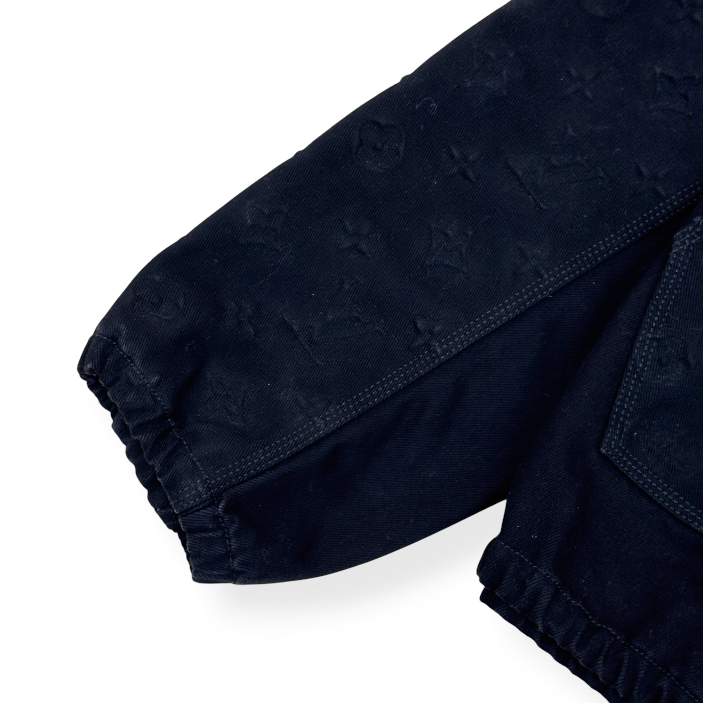 LOUIS VUITTON MONOGRAM DENIM JACQUARD ZIP-UP HOODIE JACKET BLACK 54 / XL