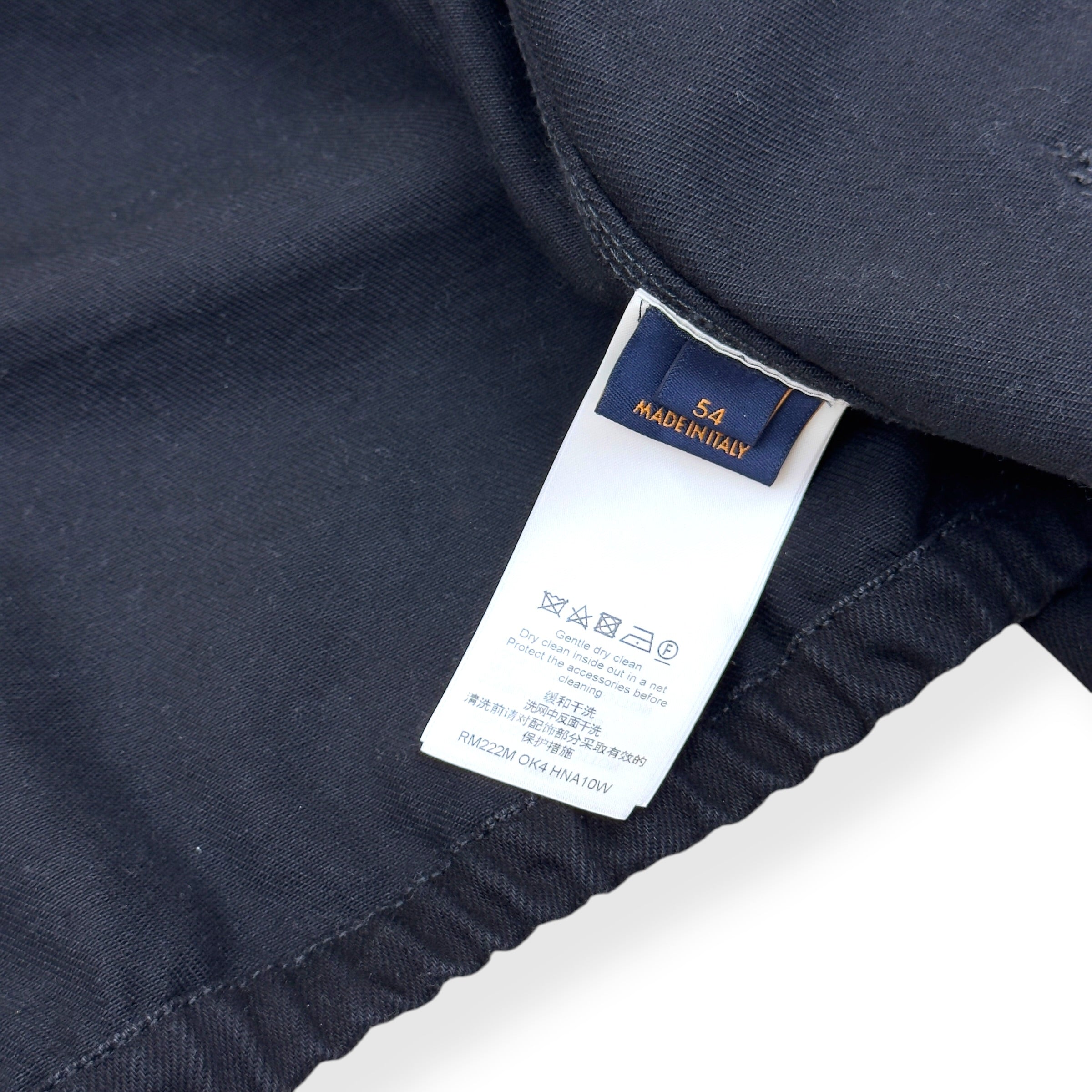 LOUIS VUITTON MONOGRAM DENIM JACQUARD ZIP-UP HOODIE JACKET BLACK 54 / XL