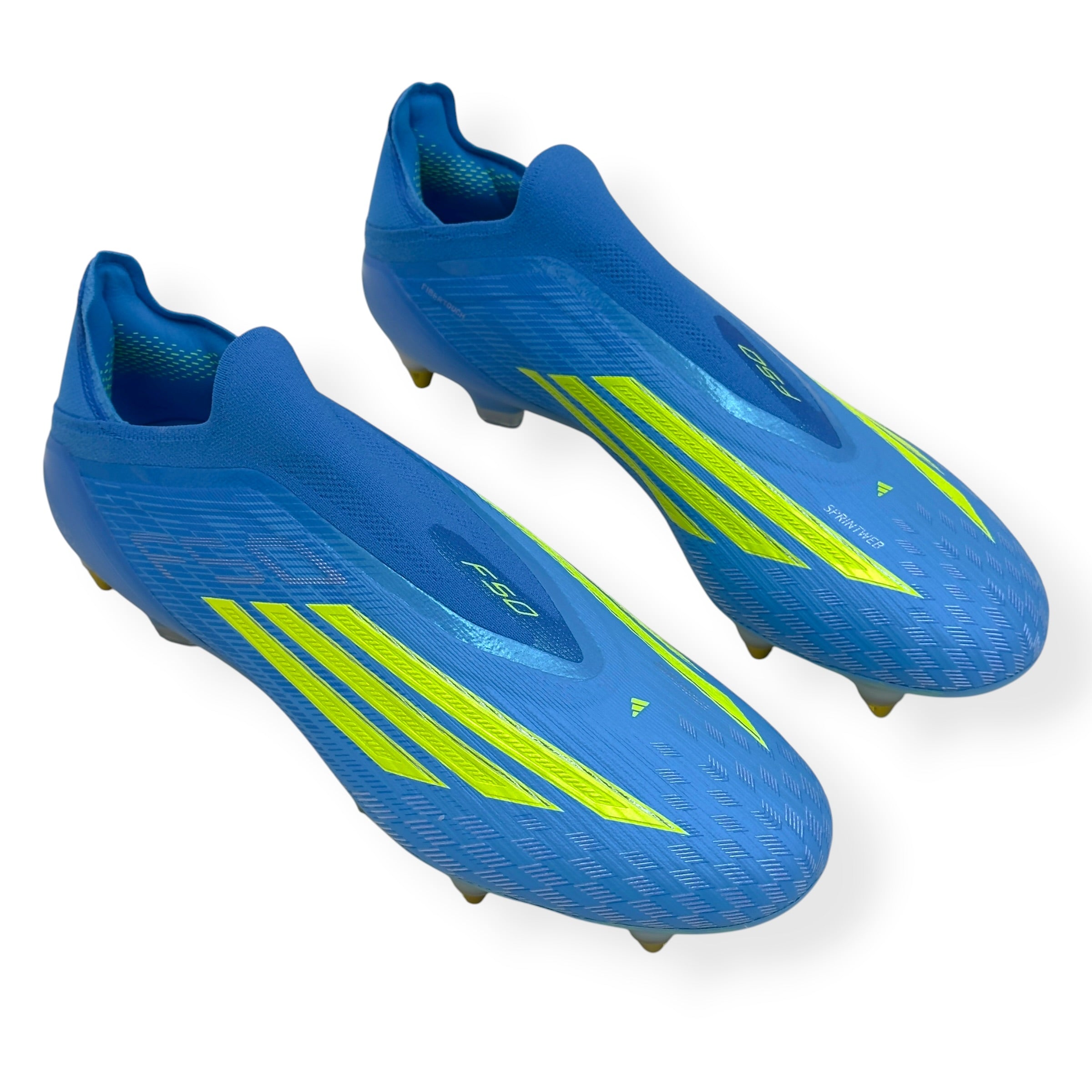 ADIDAS F50 ELITE LL SG FOOTBALL BOOTS BLUE / YELLOW UK10.5