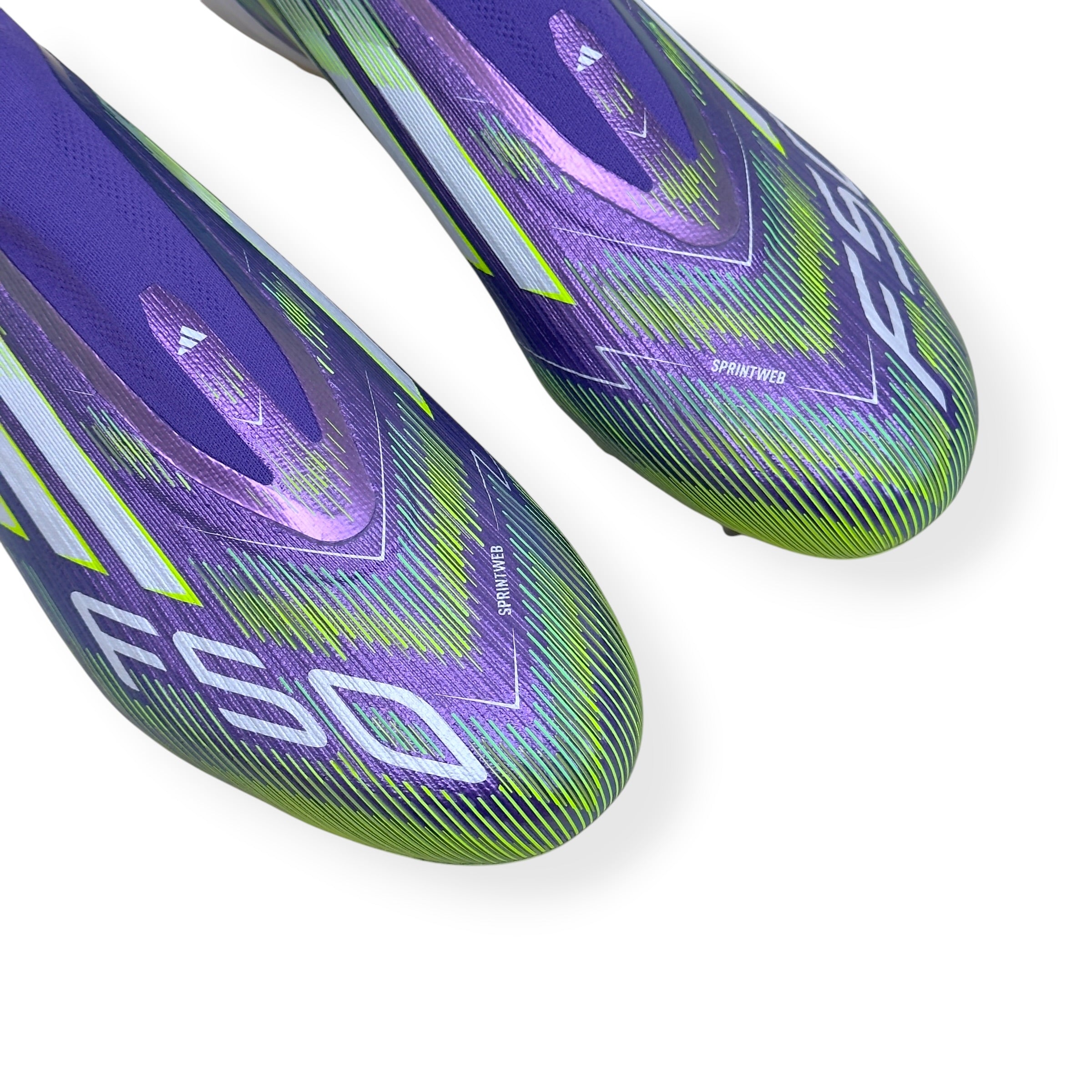 ADIDAS F50 ELITE LL FG FOOTBALL BOOTS PURPLE / GREEN UK10.5