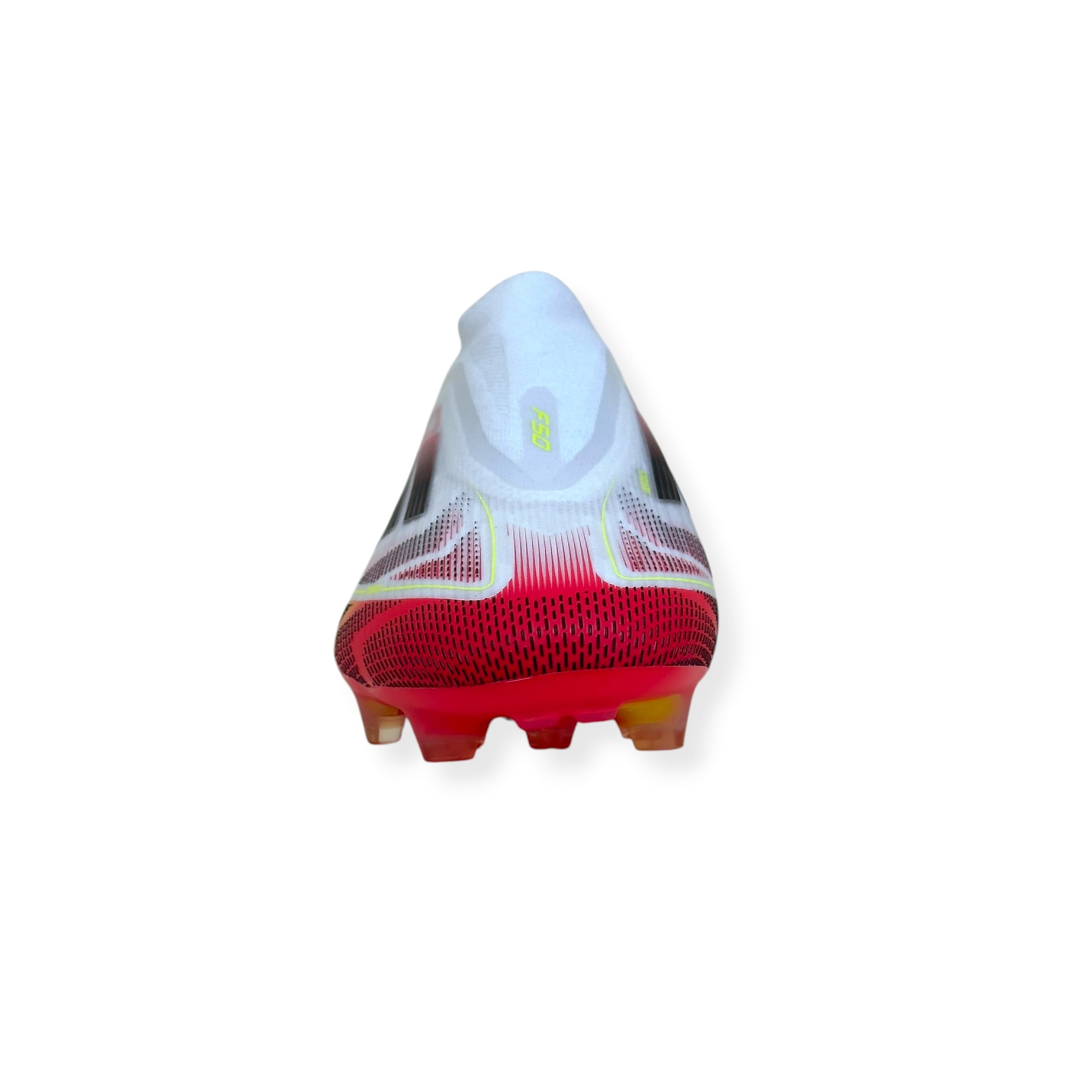 ADIDAS F50 ELITE LL FG FOOTBALL BOOTS WHITE / RED / YELLOW UK10.5