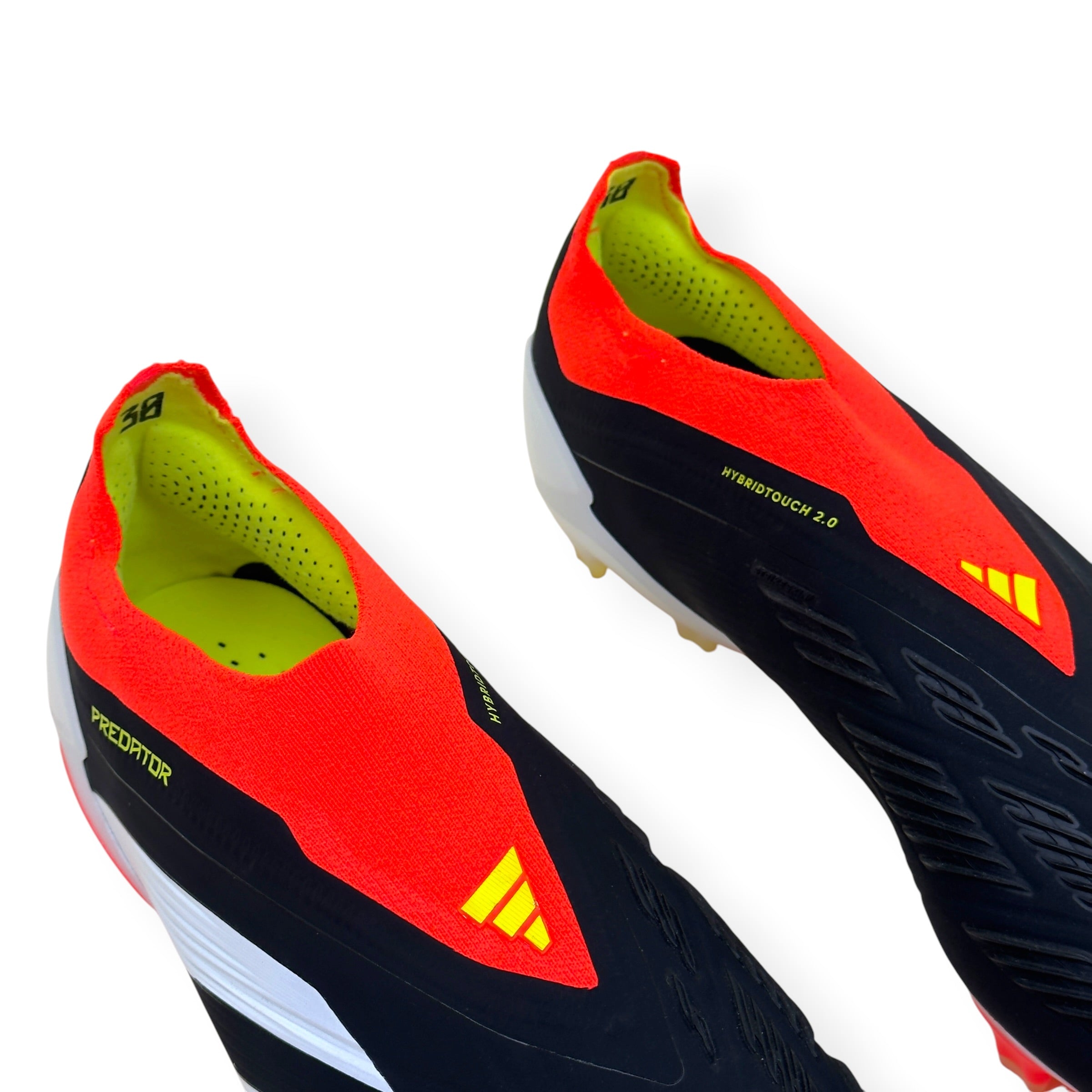 ADIDAS PREDATOR ELITE LL FG FOOTBALL BOOTS BLACK / RED UK10.5