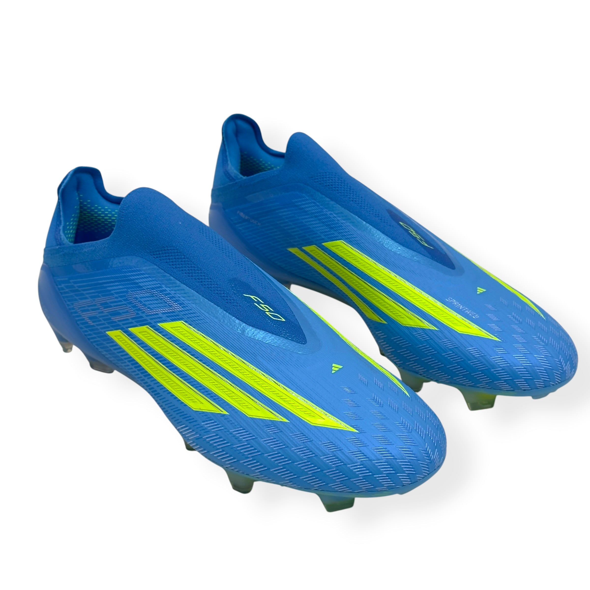 ADIDAS F50 ELITE LL FG FOOTBALL BOOTS BLUE / YELLOW UK10.5