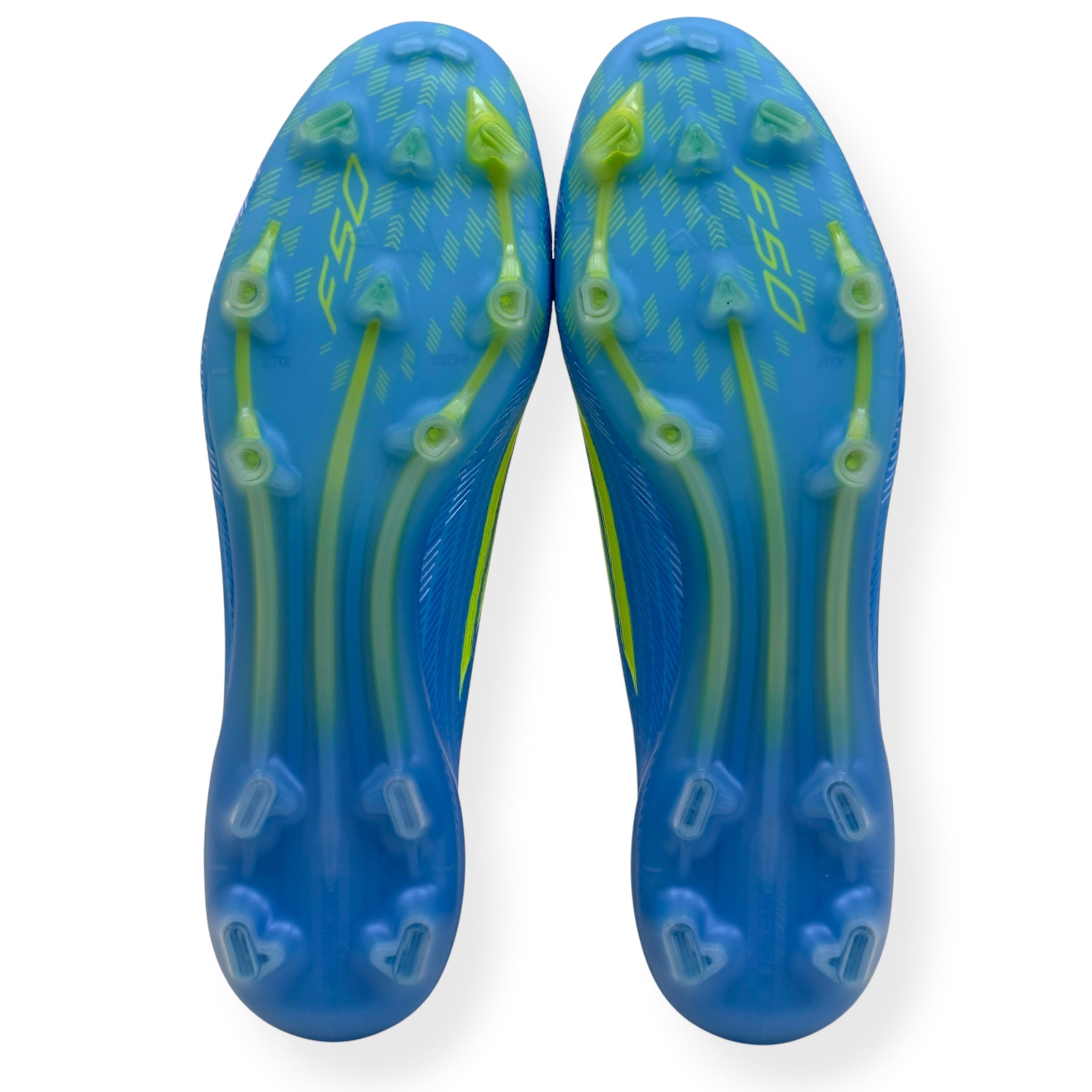 ADIDAS F50 ELITE LL FG FOOTBALL BOOTS BLUE / YELLOW UK10.5