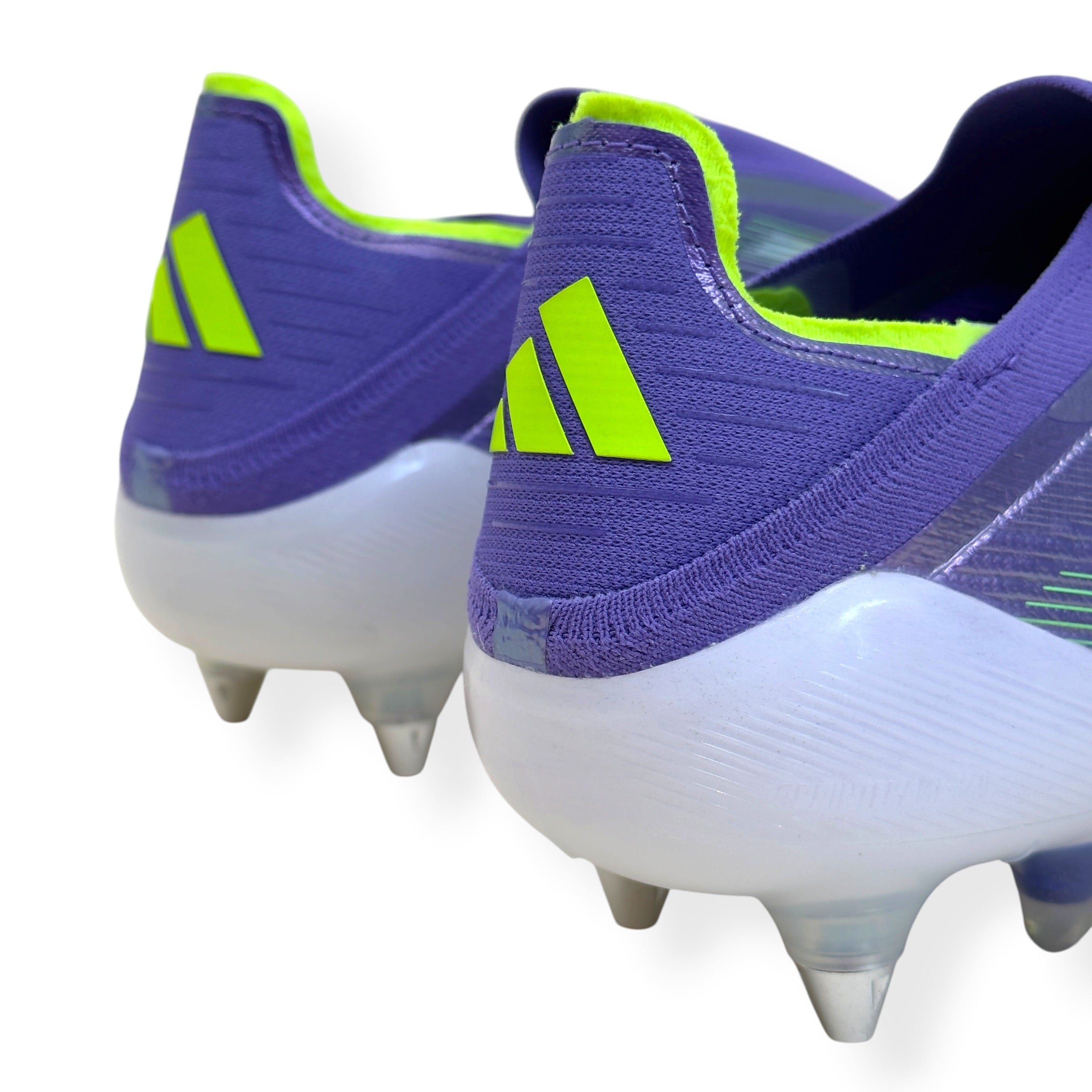 ADIDAS F50 ELITE LL SG FOOTBALL BOOTS PURPLE / GREEN UK10.5