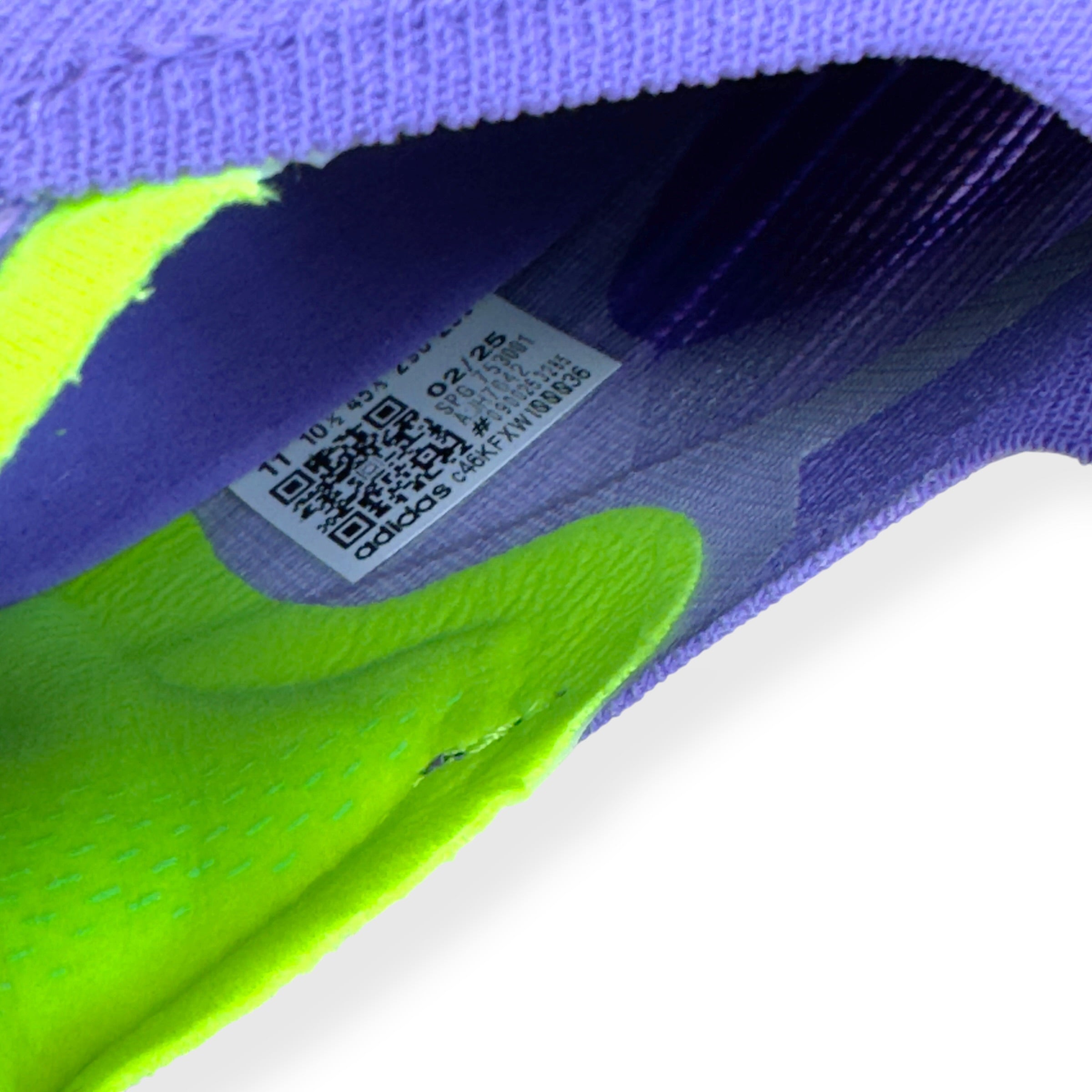ADIDAS F50 ELITE LL SG FOOTBALL BOOTS PURPLE / GREEN UK10.5