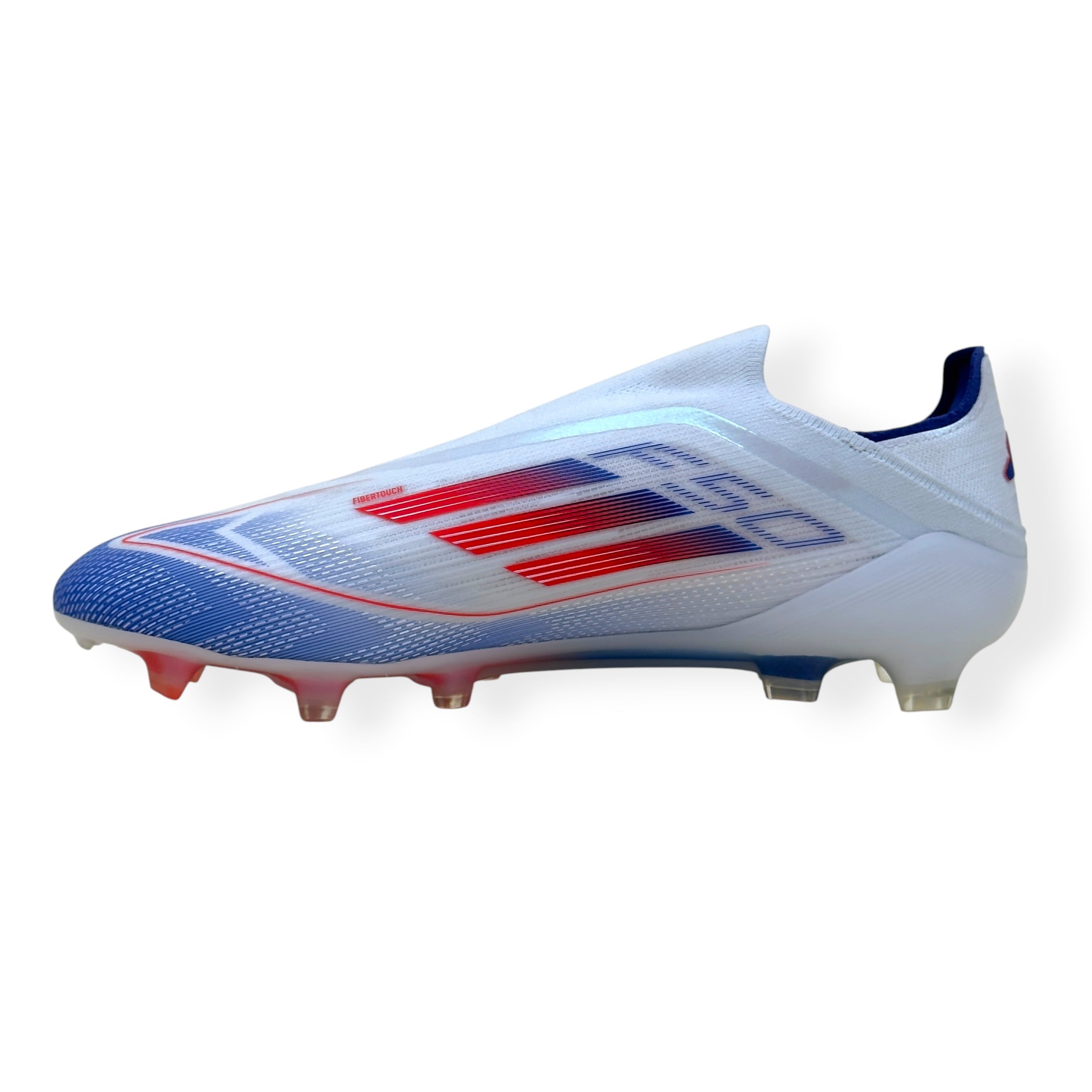 ADIDAS F50 ELITE LL FG FOOTBALL BOOTS WHITE / RED / BLUE UK10.5
