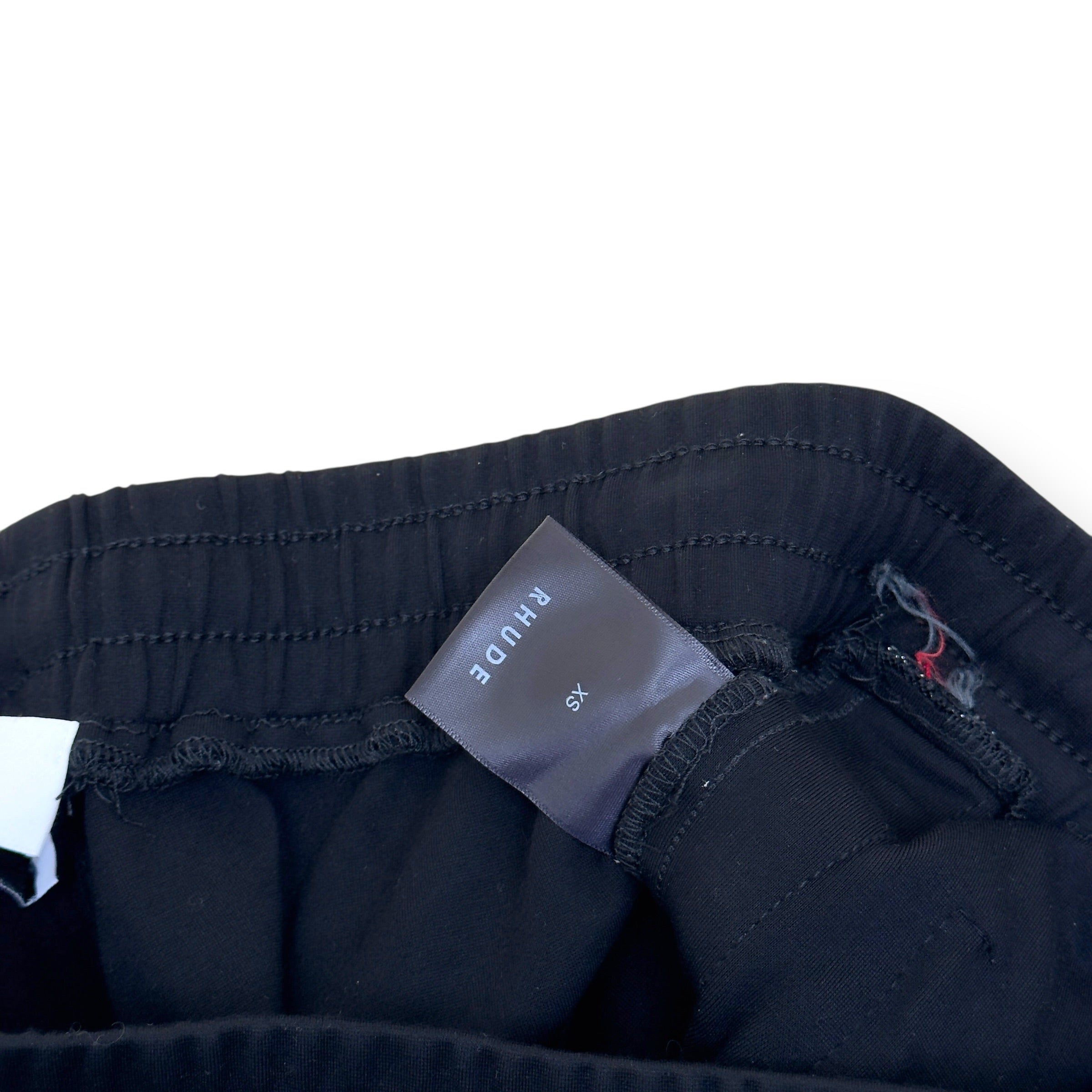 RHUDE TRAXEDO STRETCH-JERSEY SHORTS BLACK XS