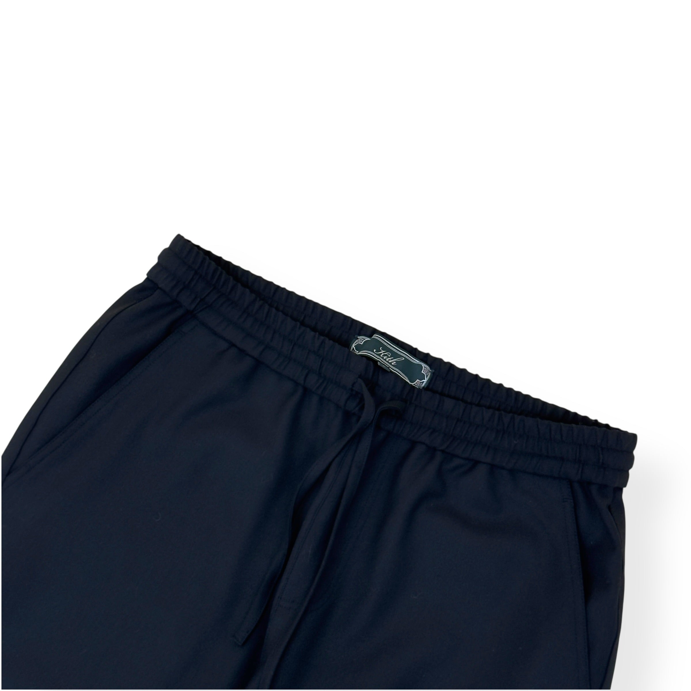 KITH DOUBLE WEAVE ELMHURST TRACK PANTS BLACK L