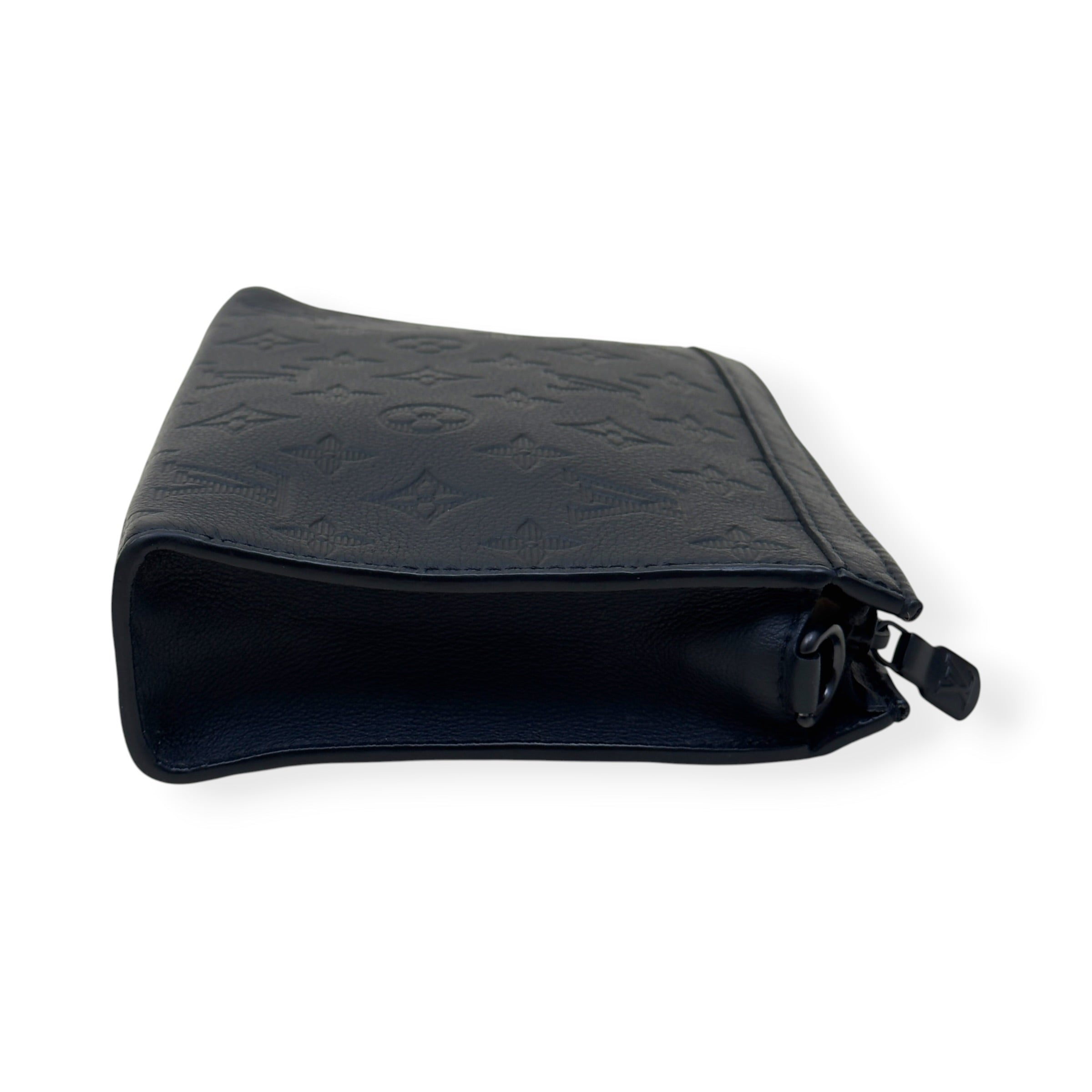 LOUIS VUITTON GASTON SHADOW MONOGRAM WEARABLE BAG BLACK S