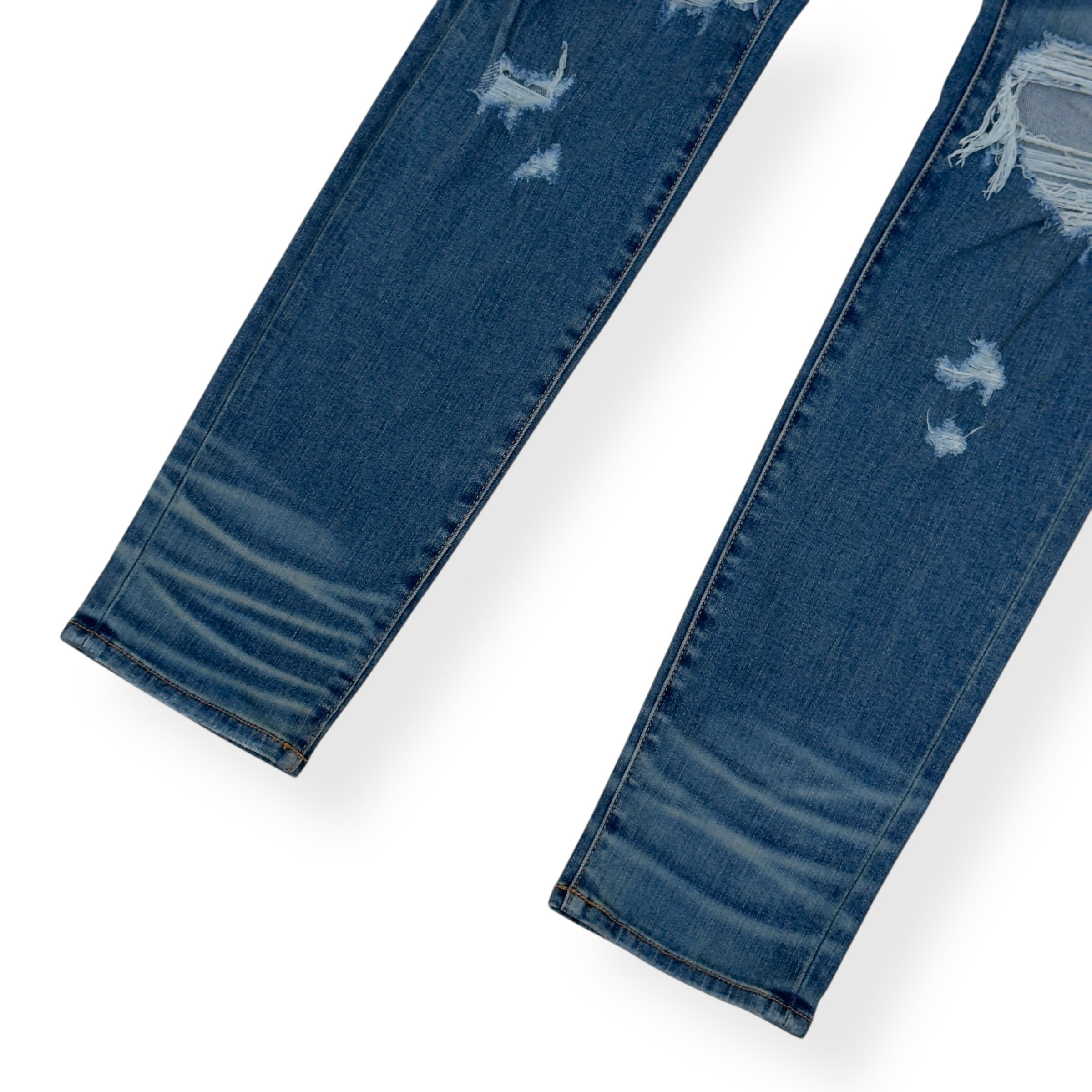 AMIRI DISTRESSED SKINNY DENIM JEANS BLUE W34”