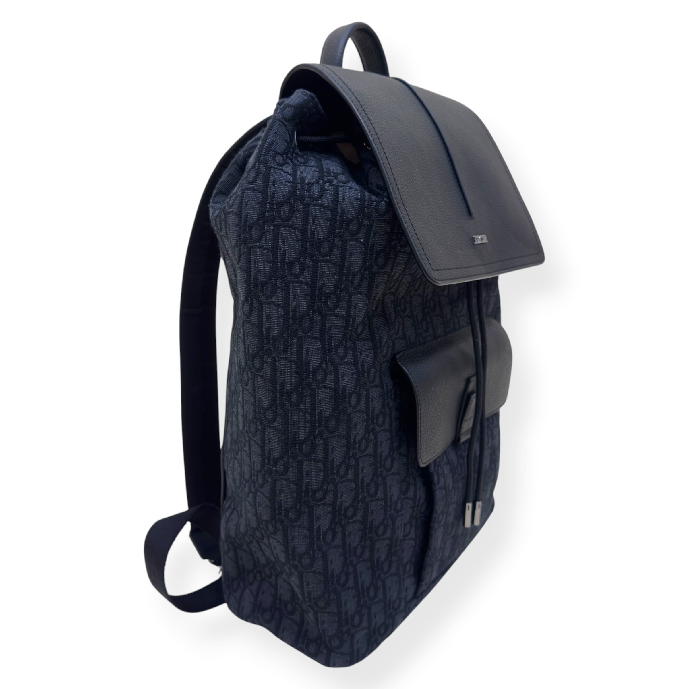 DIOR HIT THE ROAD OBLIQUE JACQUARD BACKPACK BLACK O/S