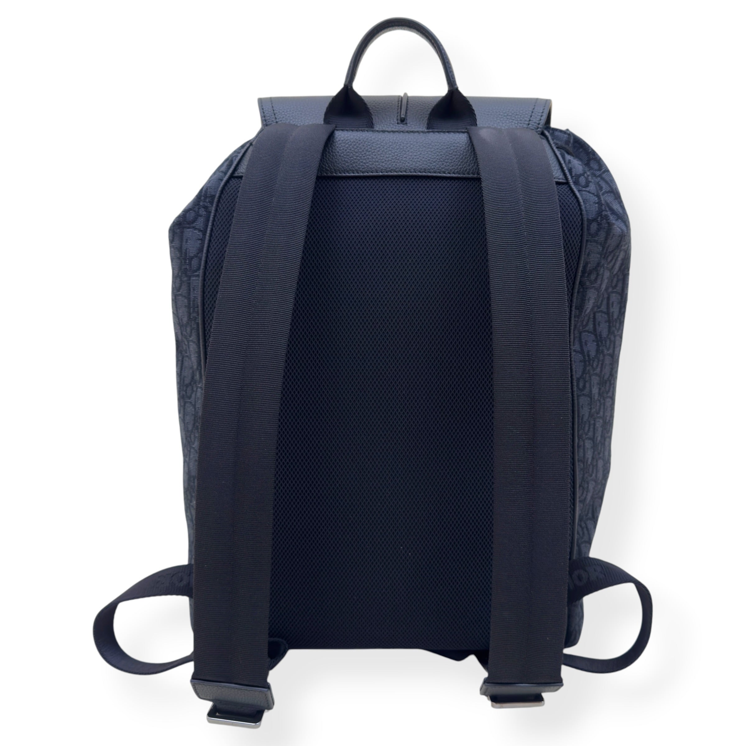 DIOR HIT THE ROAD OBLIQUE JACQUARD BACKPACK BLACK O/S