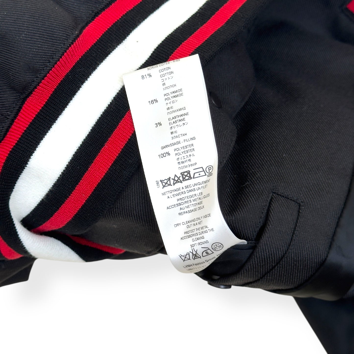 GIVENCHY EMBROIDERED LOGO JACKET BLACK / RED 54 / XL