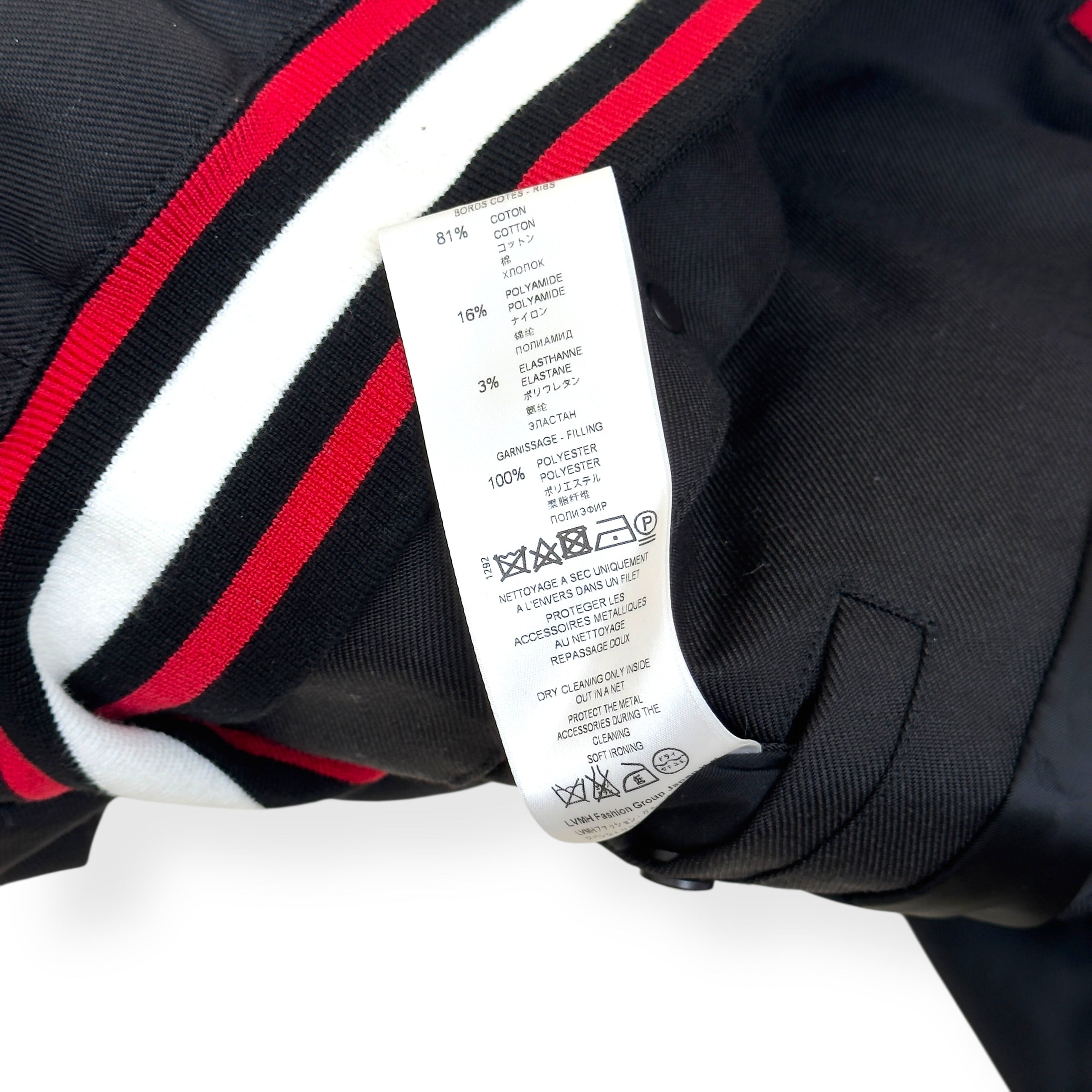 GIVENCHY EMBROIDERED LOGO JACKET BLACK / RED 54 / XL