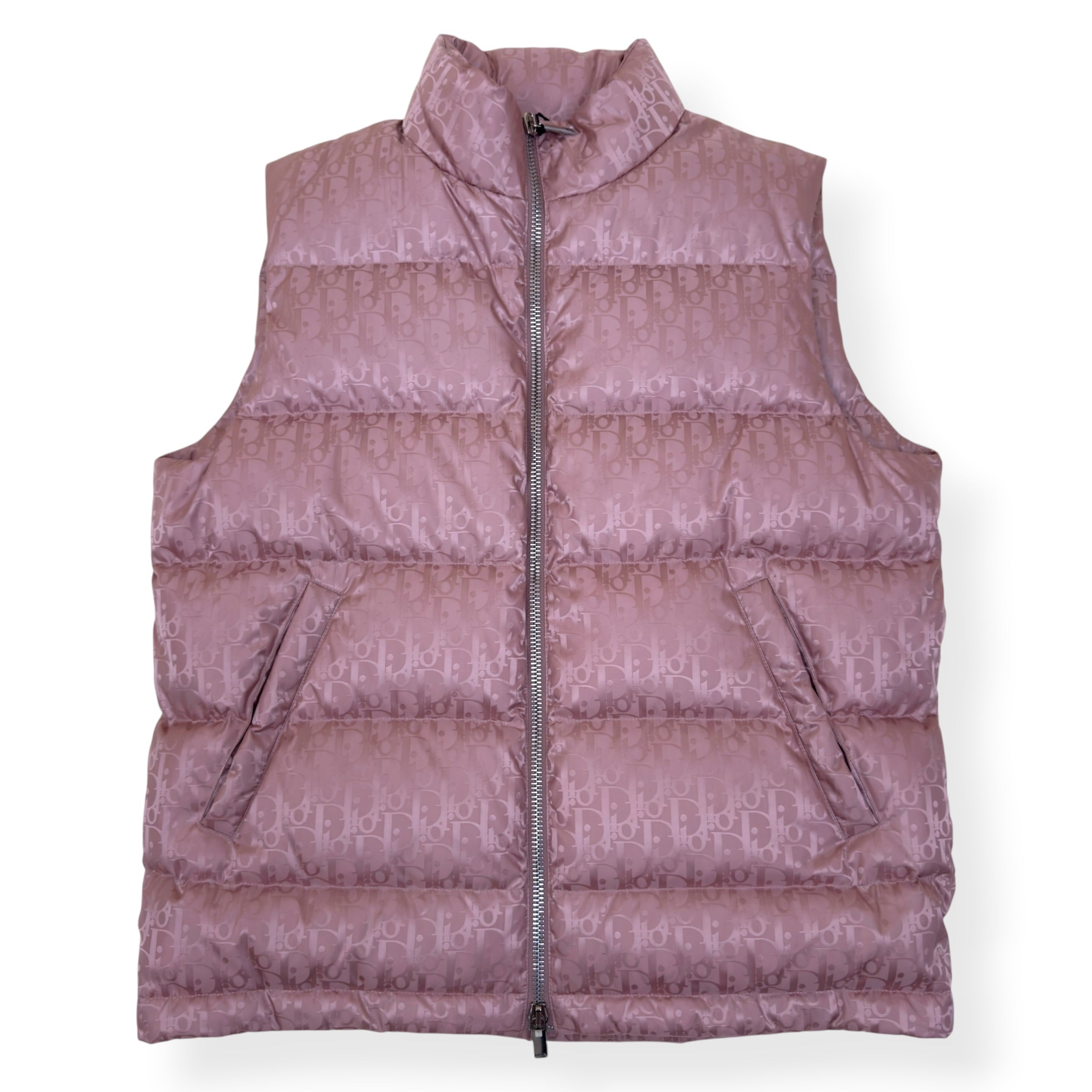 DIOR OBLIQUE JACQUARD DOWN GILET PINK 50 / L