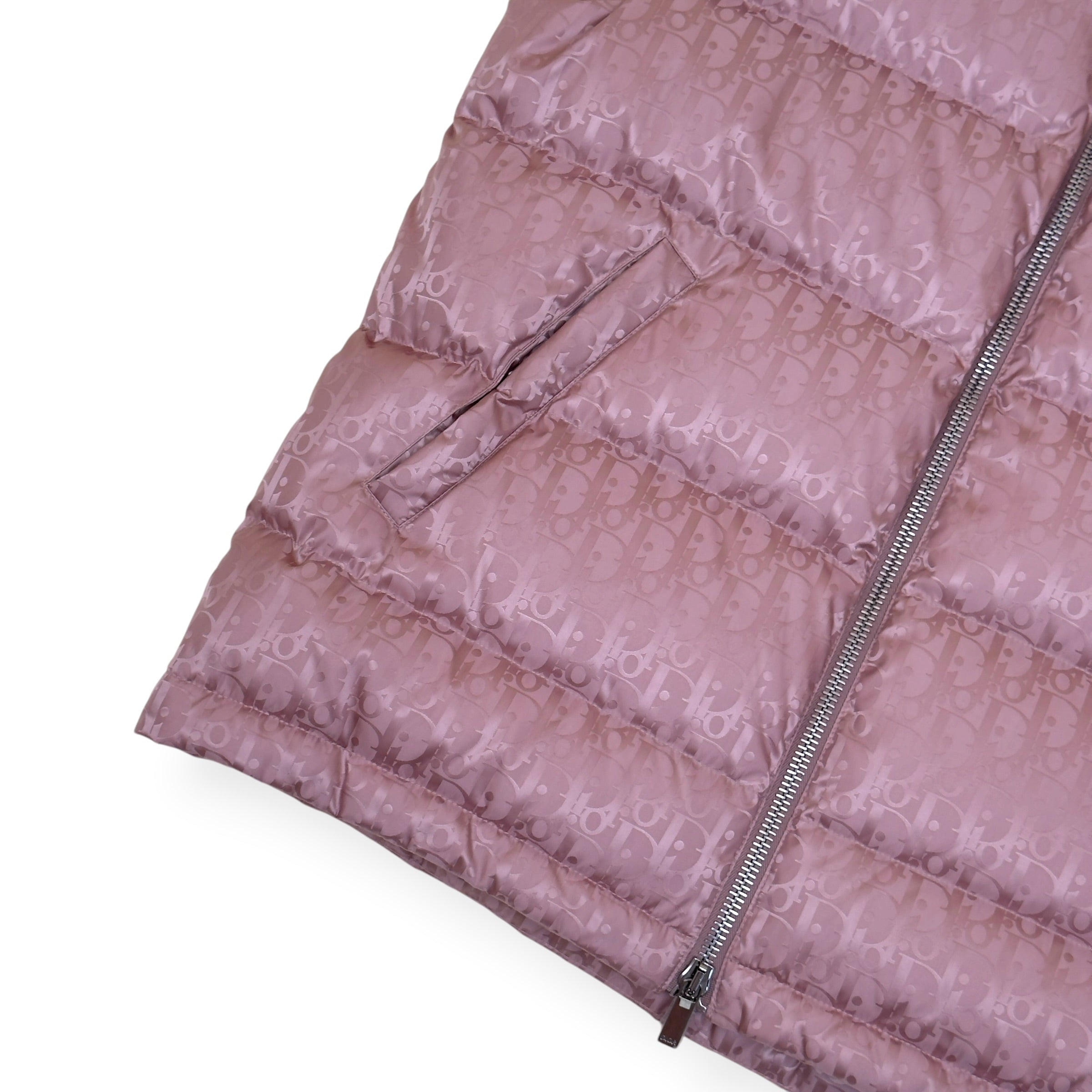 DIOR OBLIQUE JACQUARD DOWN GILET PINK 50 / L