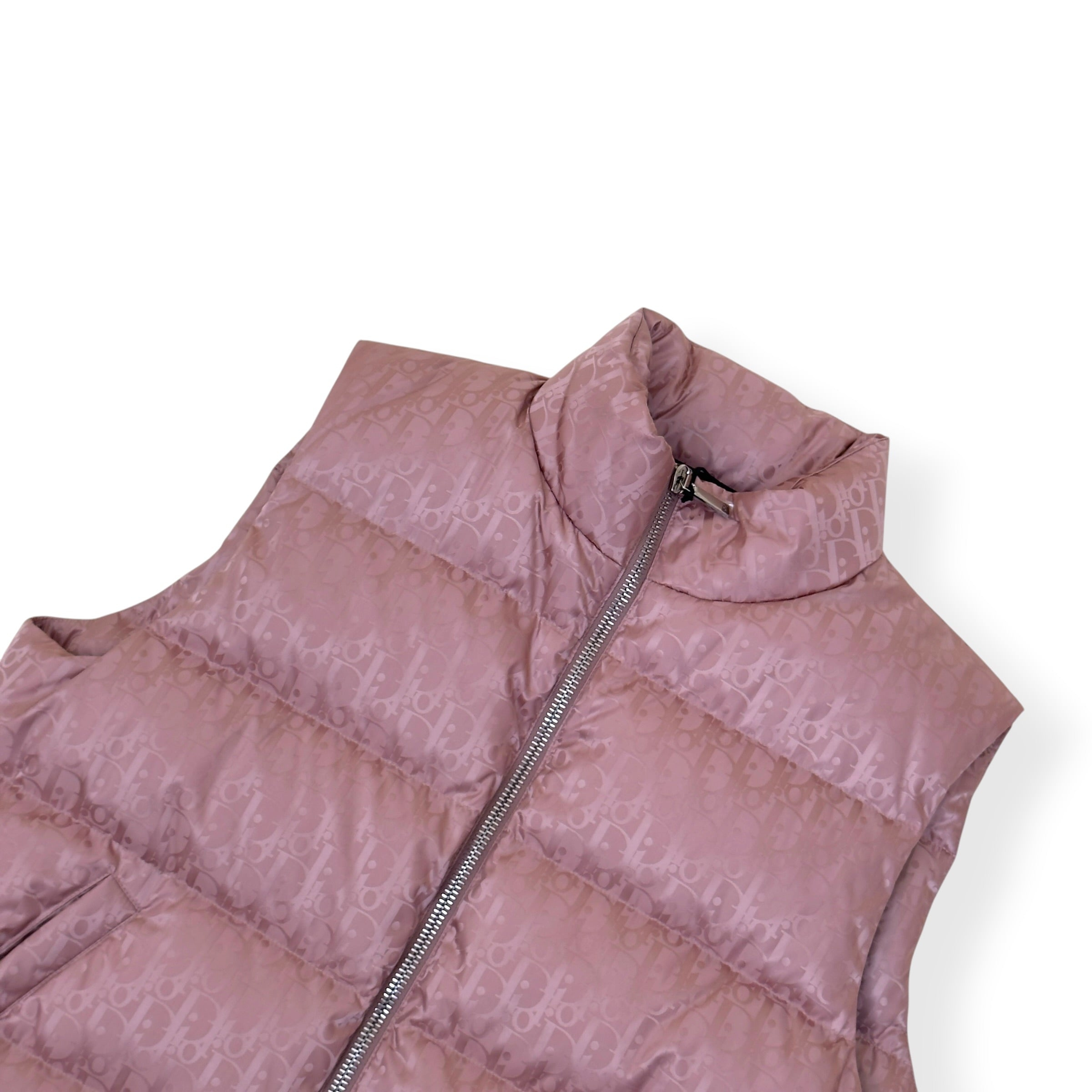 DIOR OBLIQUE JACQUARD DOWN GILET PINK 50 / L