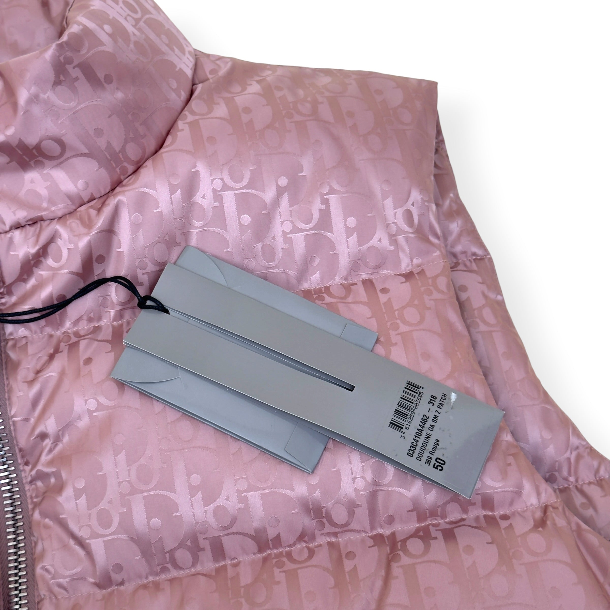 DIOR OBLIQUE JACQUARD DOWN GILET PINK 50 / L