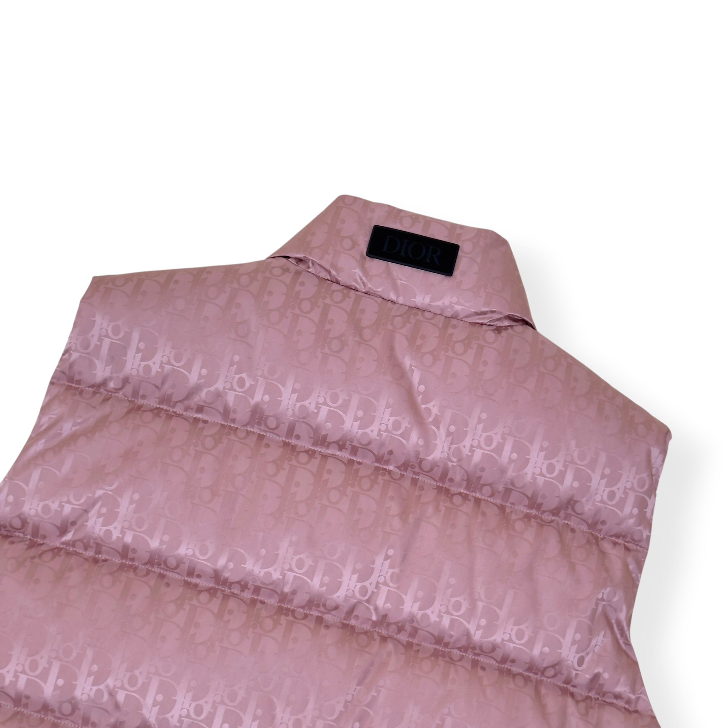 DIOR OBLIQUE JACQUARD DOWN GILET PINK 50 / L