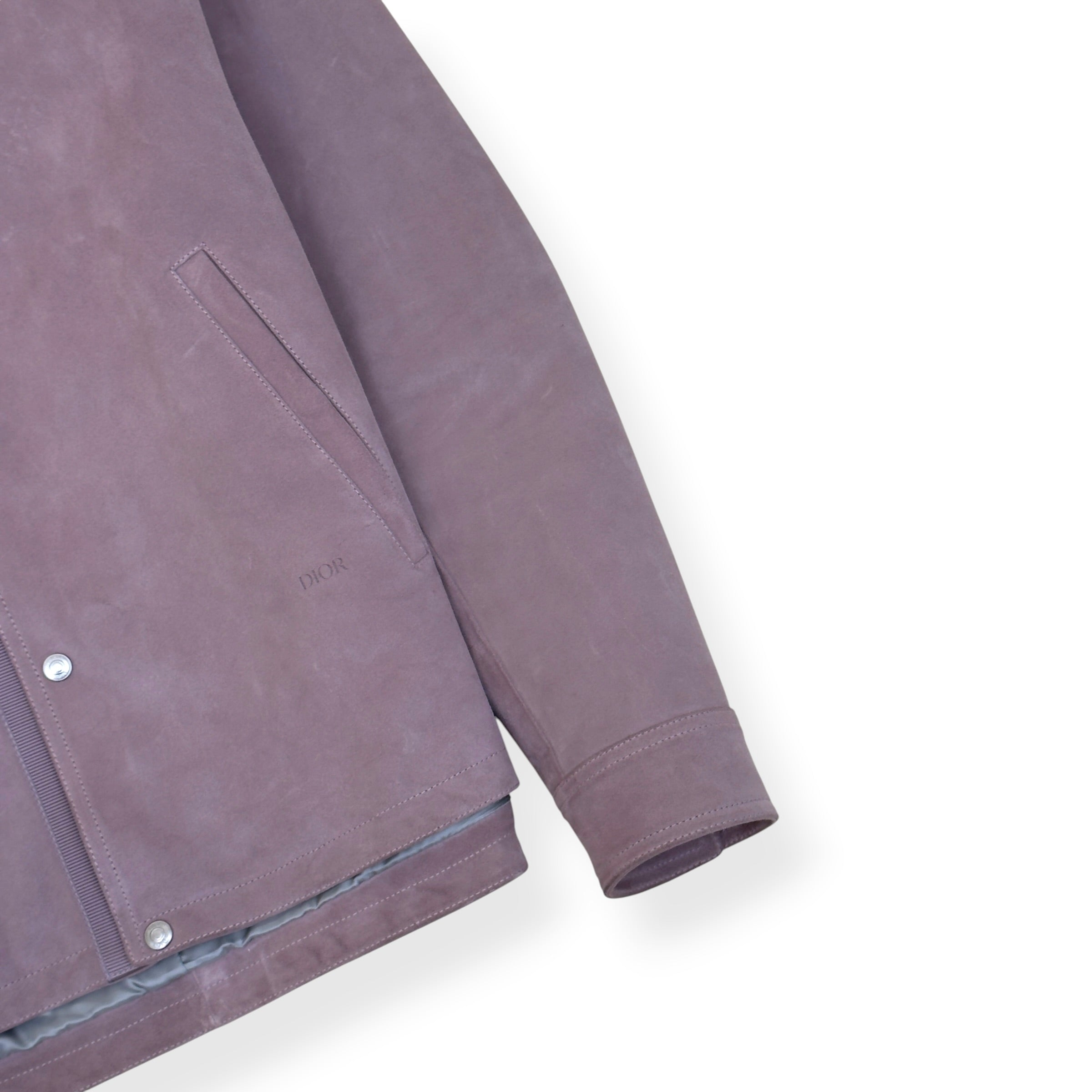 DIOR SUEDE CALFSKIN OVERSHIRT JACKET MAUVE 50 / L