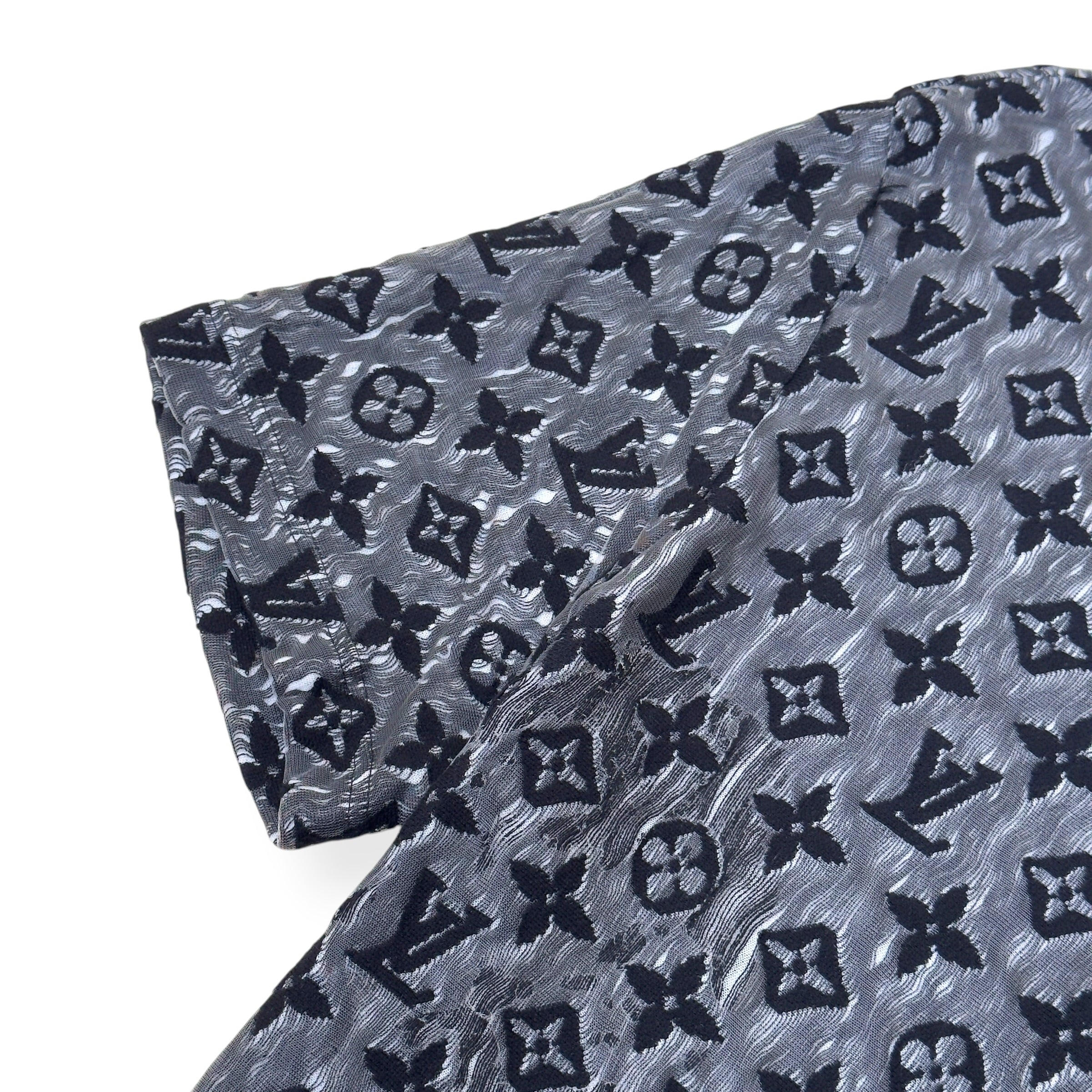 LOUIS VUITTON MONOGRAM MESH T-SHIRT BLACK XXL