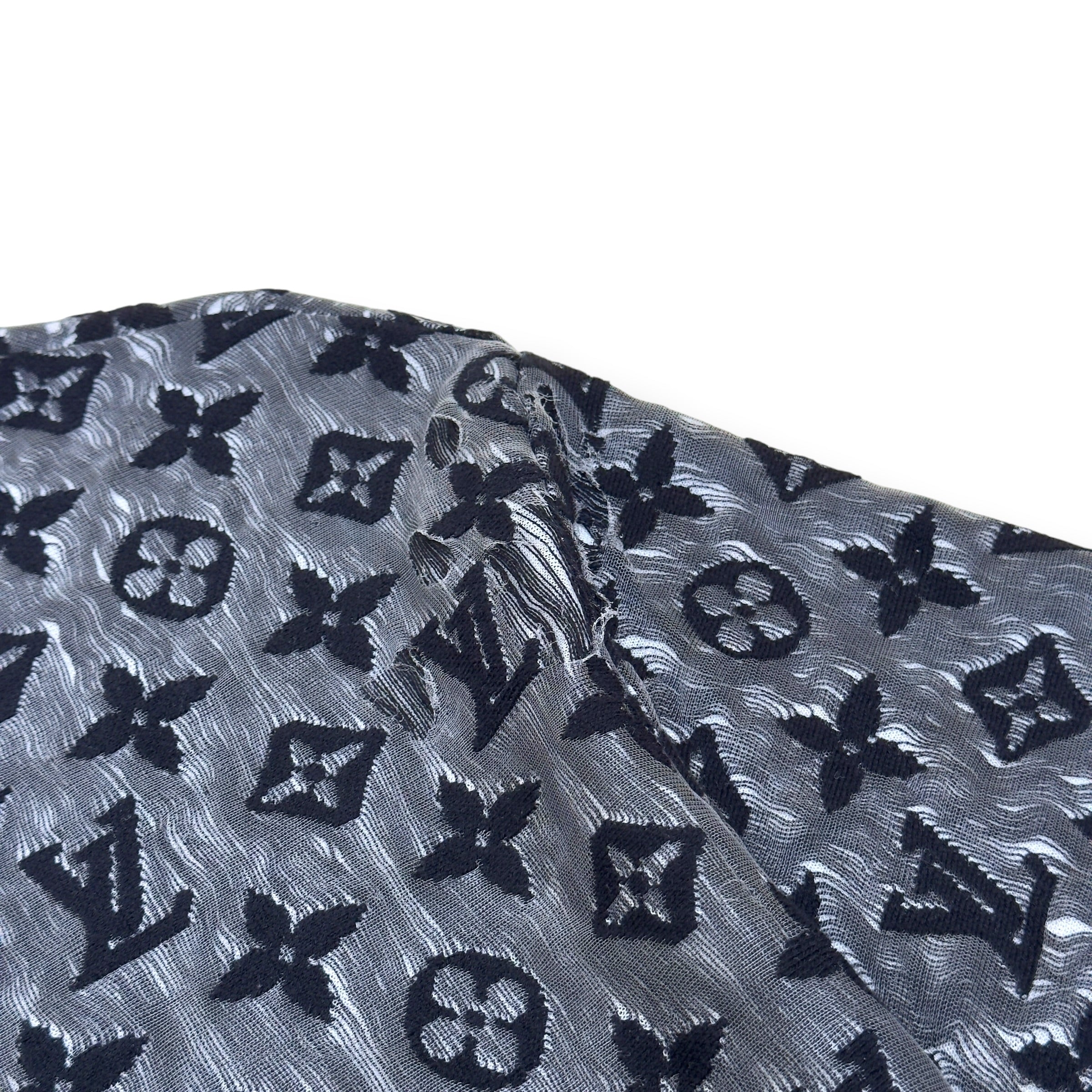 LOUIS VUITTON MONOGRAM MESH T-SHIRT BLACK XXL