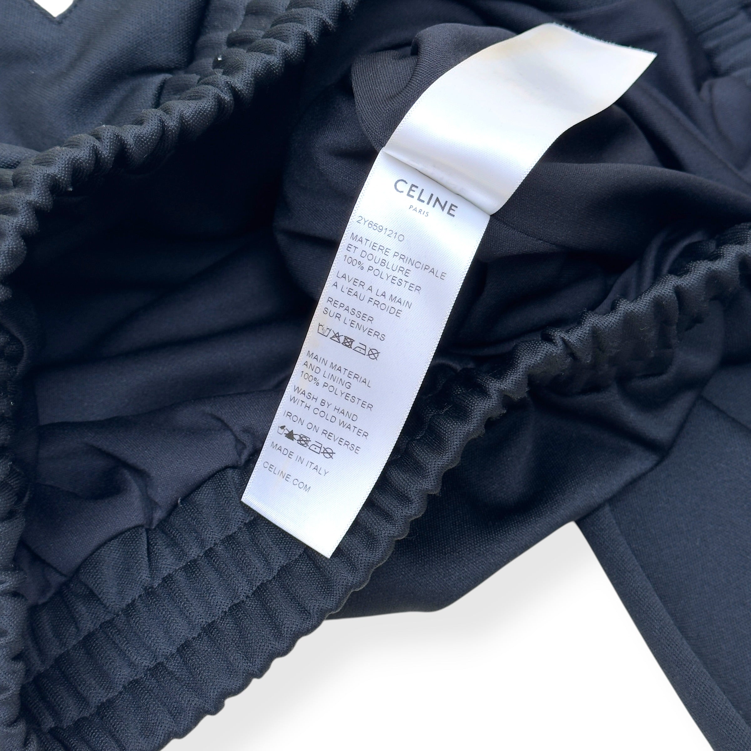 CELINE RHINESTONE SNAKE TRACK JACKET BLACK S