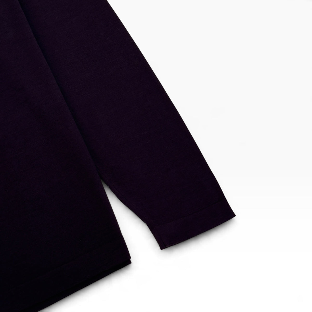 THOM SWEENEY MERINO WOOL ROLL NECK JUMPER BURGUNDY L