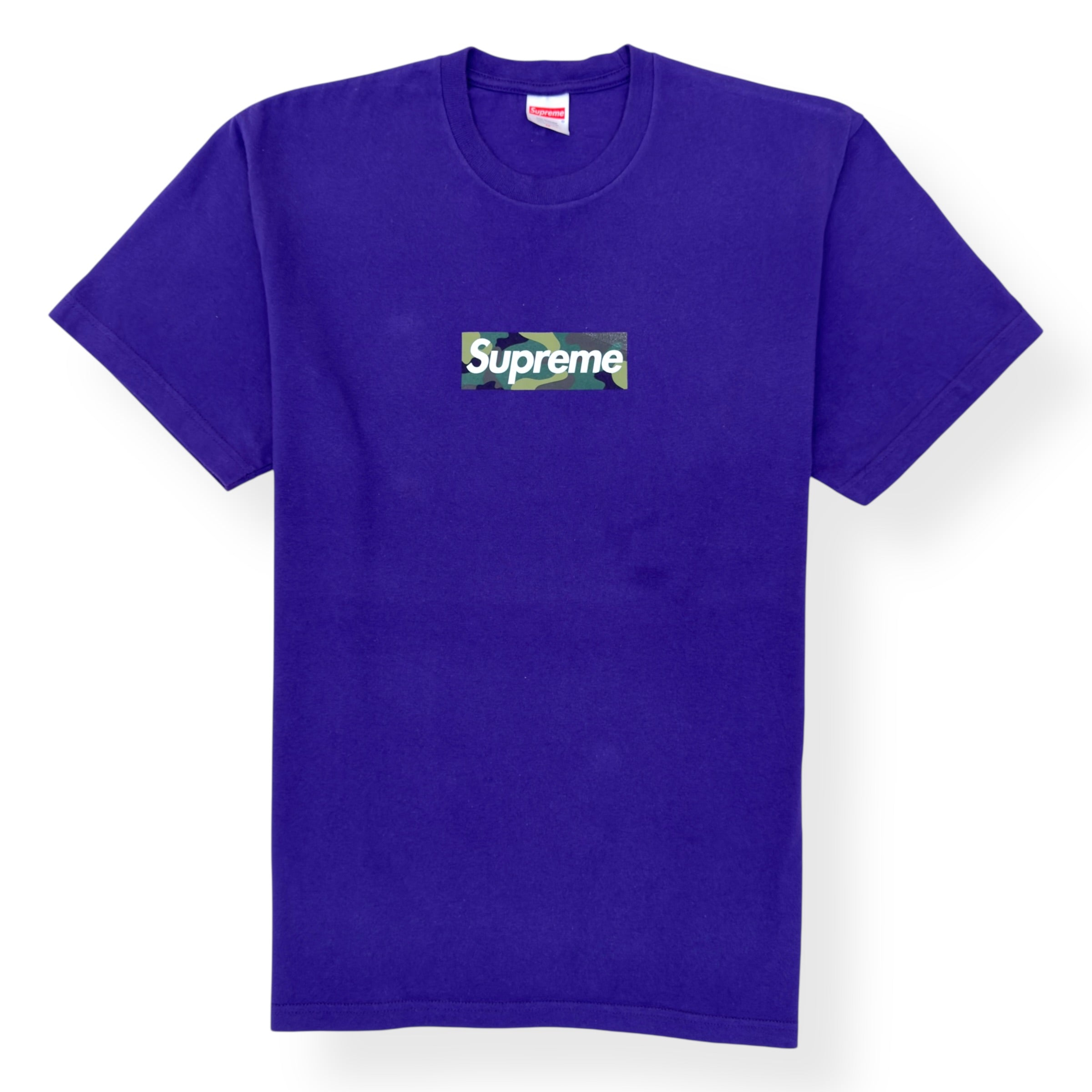 SUPREME CAMO BOX LOGO T-SHIRT PURPLE M