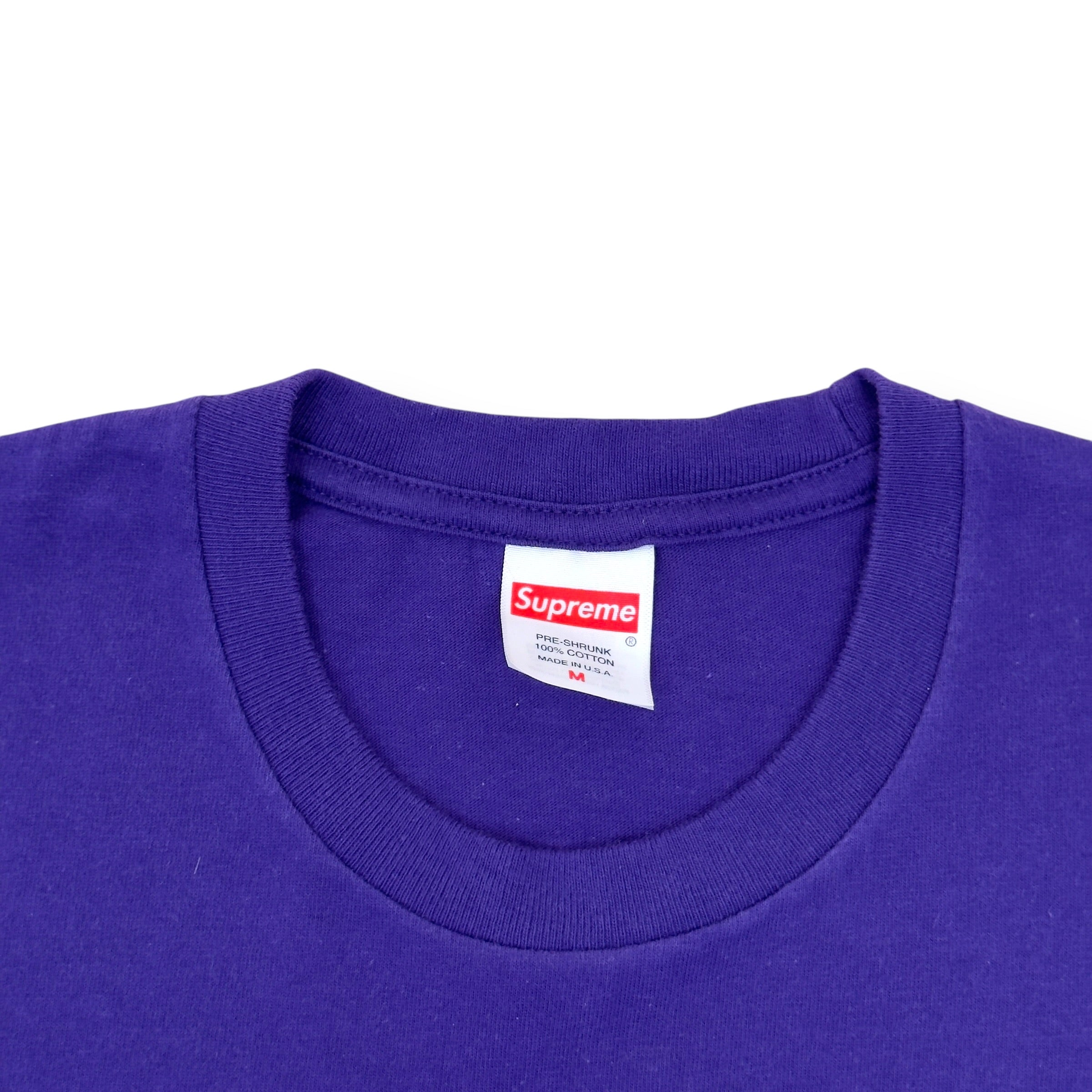 SUPREME CAMO BOX LOGO T-SHIRT PURPLE M