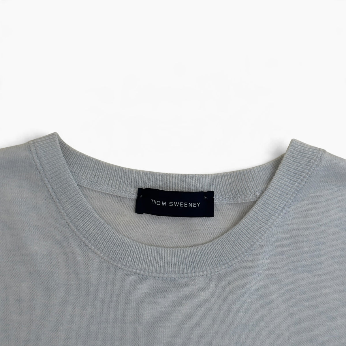 THOM SWEENEY COTTON / CASHMERE CREW NECK SWEATSHIRT GREY XL