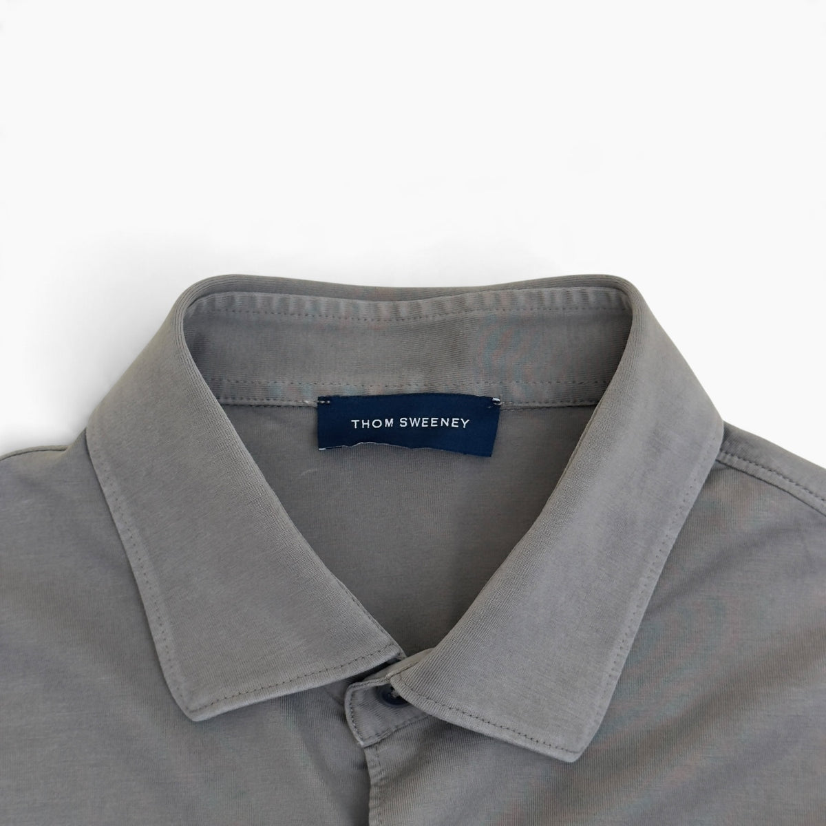 THOM SWEENEY COTTON JERSEY SHIRT TAUPE M