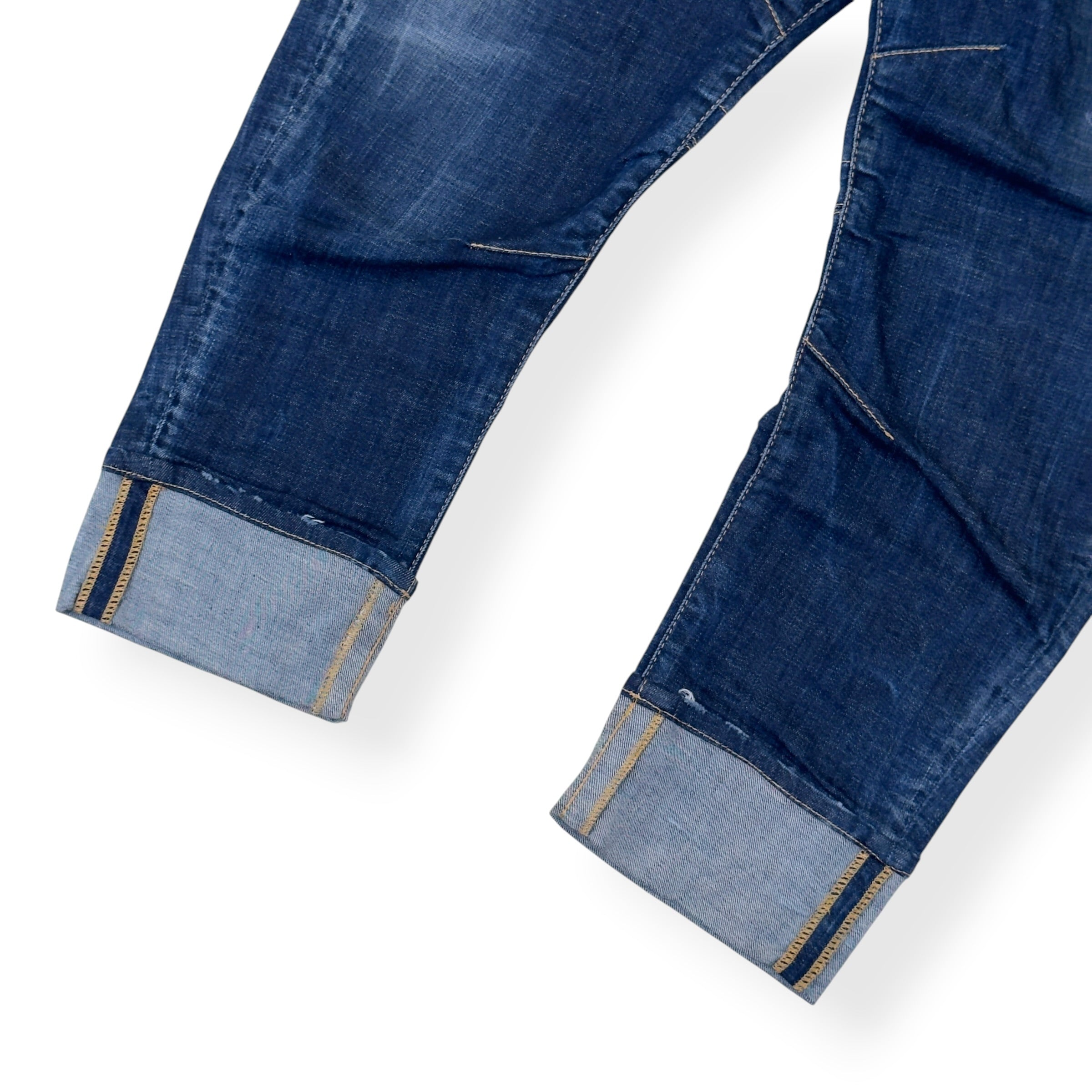 DSQUARED2 DISTRESSED COMBAT DENIM JEANS BLUE 48 / M