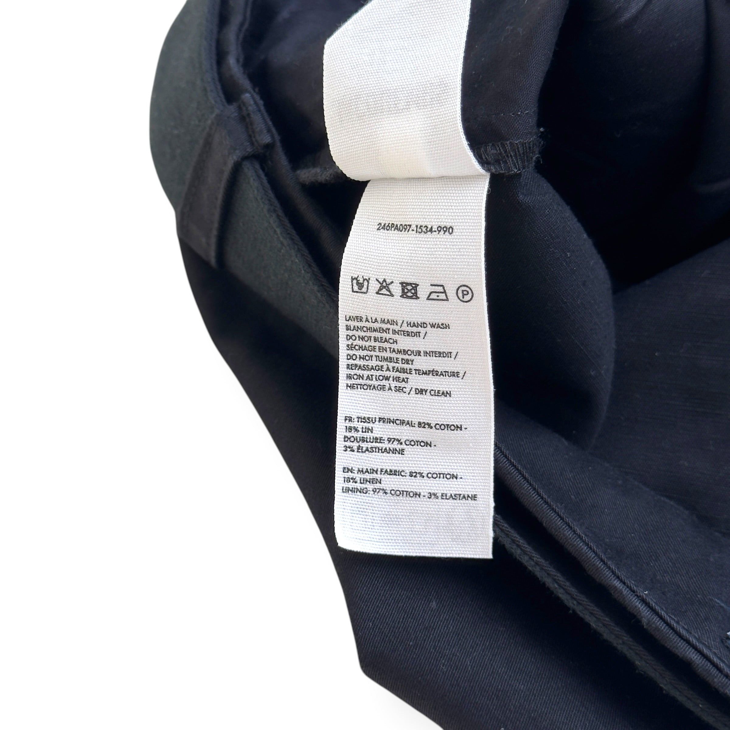 JACQUEMUS LA CASA BELTED CARGO TROUSERS BLACK 46 / S