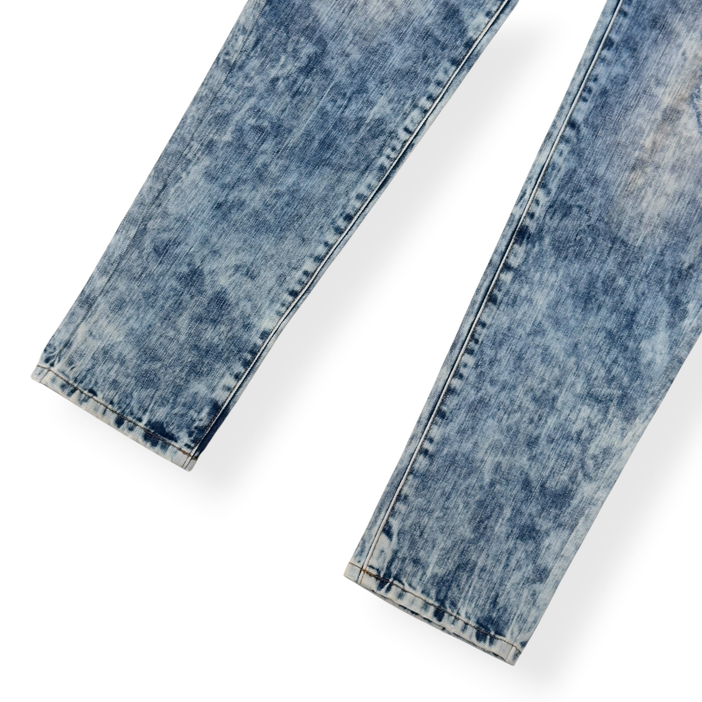 PHILIPP PLEIN ILLEGAL FIGHT CLUB STRAIGHT CUT DENIM JEANS CALIFORNIA BLUE L