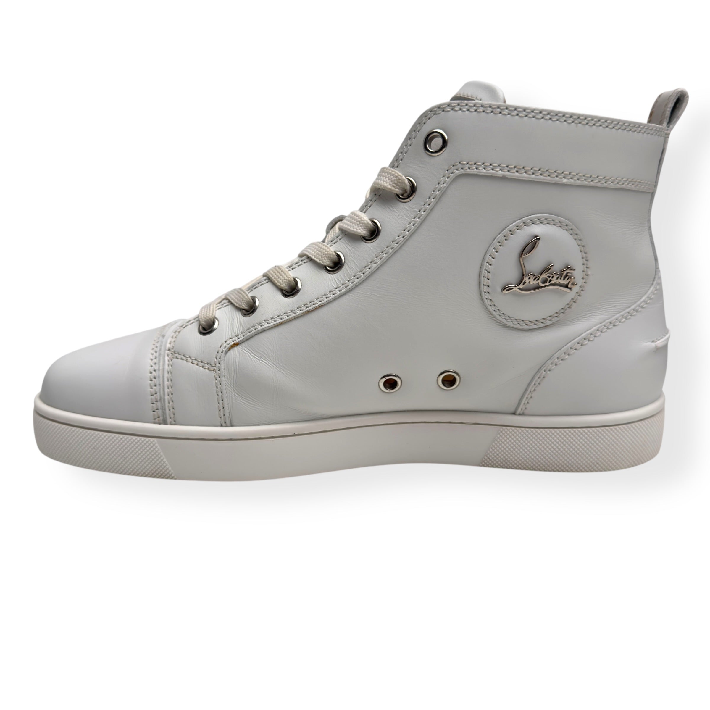 CHRISTIAN LOUBOUTIN LOUIS LEATHER SNEAKER WHITE 40.5 / UK6.5