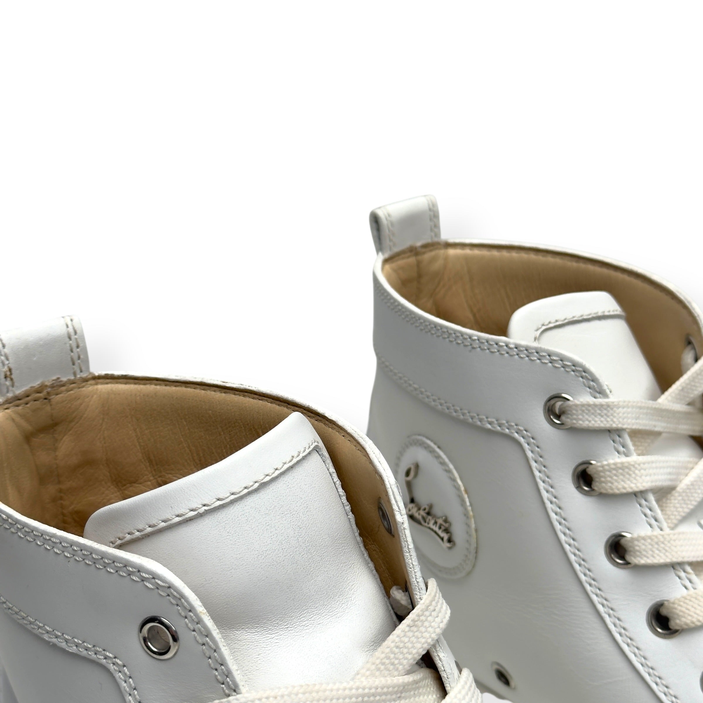 CHRISTIAN LOUBOUTIN LOUIS LEATHER SNEAKER WHITE 40.5 / UK6.5