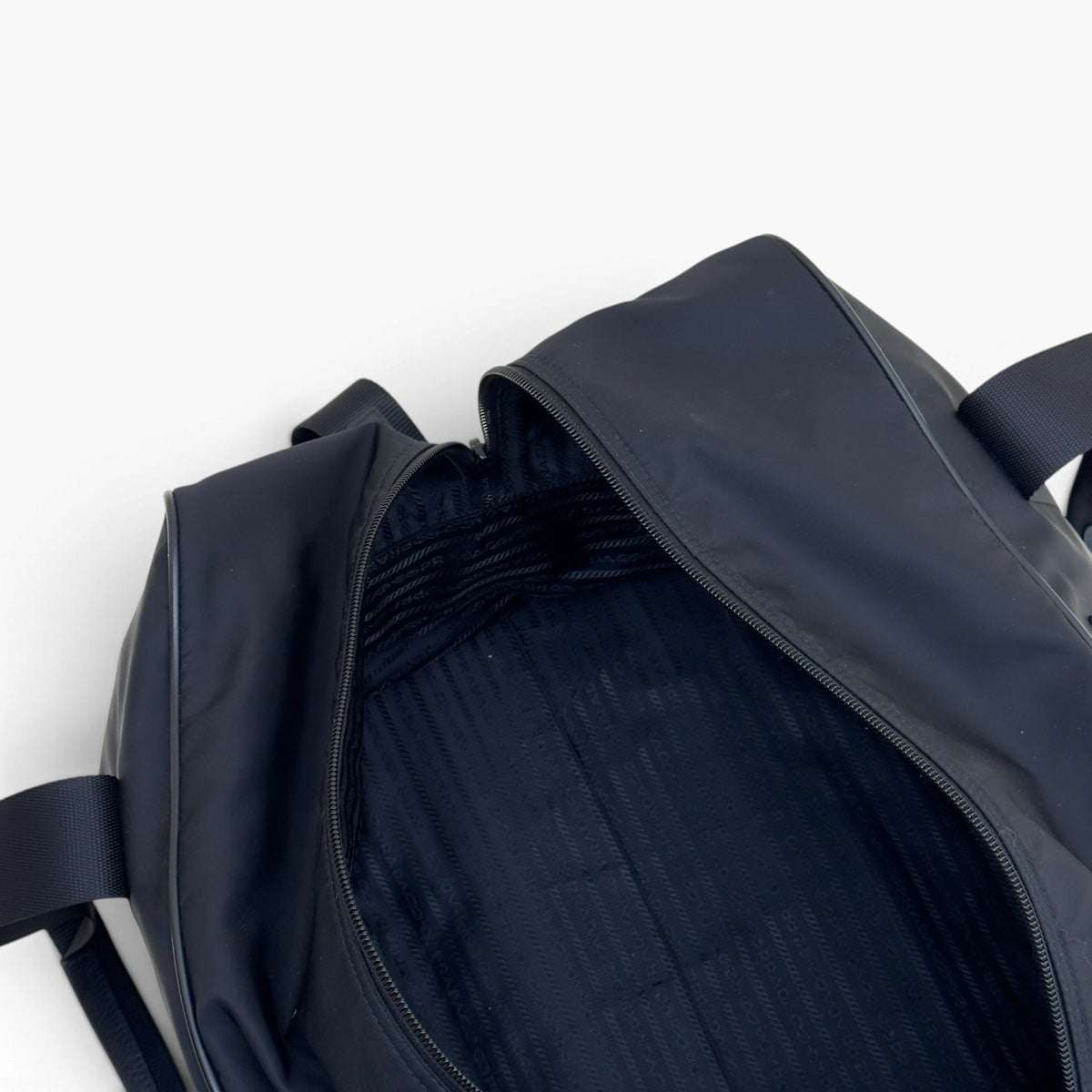 PRADA RE-NYLON TESSUTO SAFFIANO TRAVEL DUFFLE BAG BLACK O/S