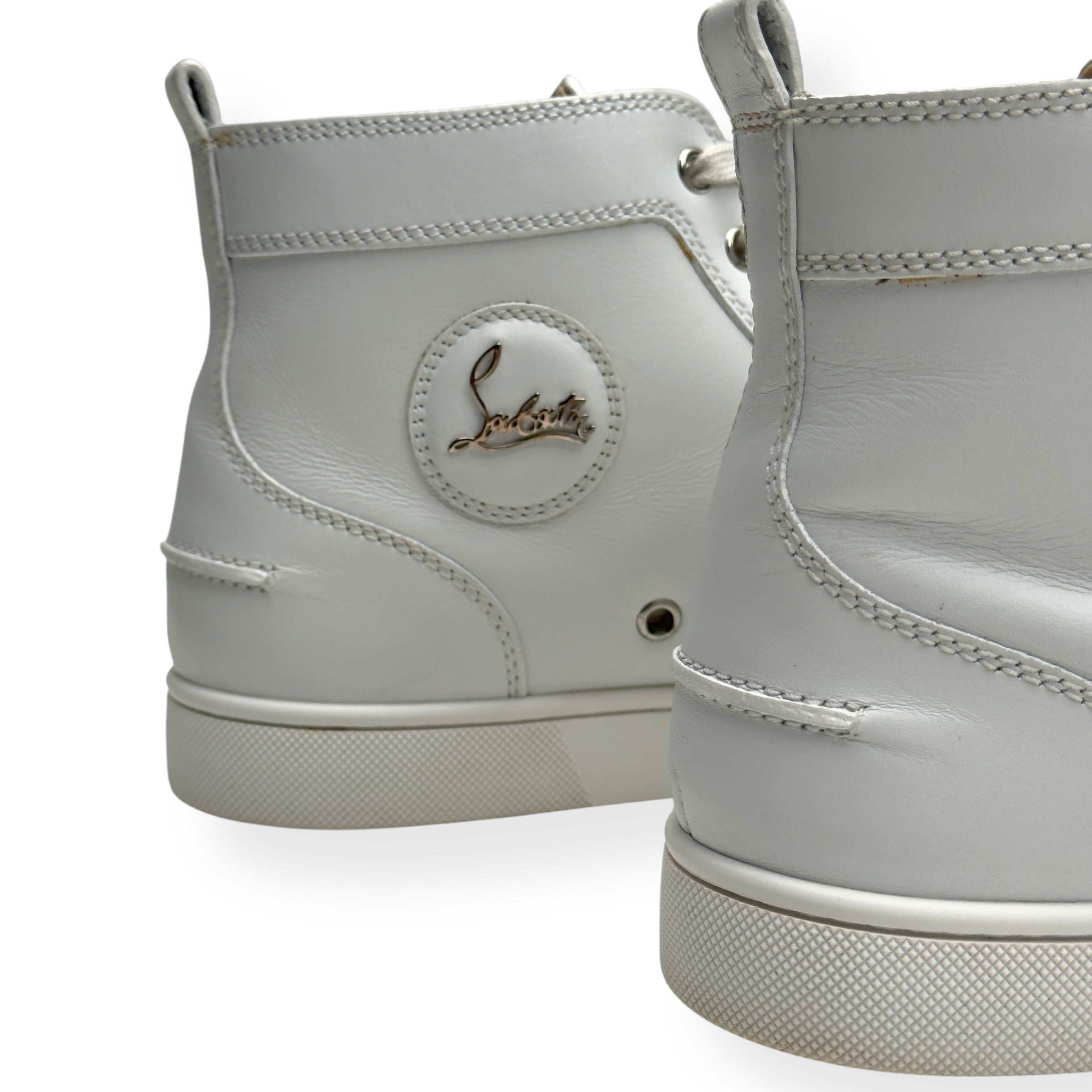 CHRISTIAN LOUBOUTIN LOUIS LEATHER SNEAKER WHITE 40.5 / UK6.5