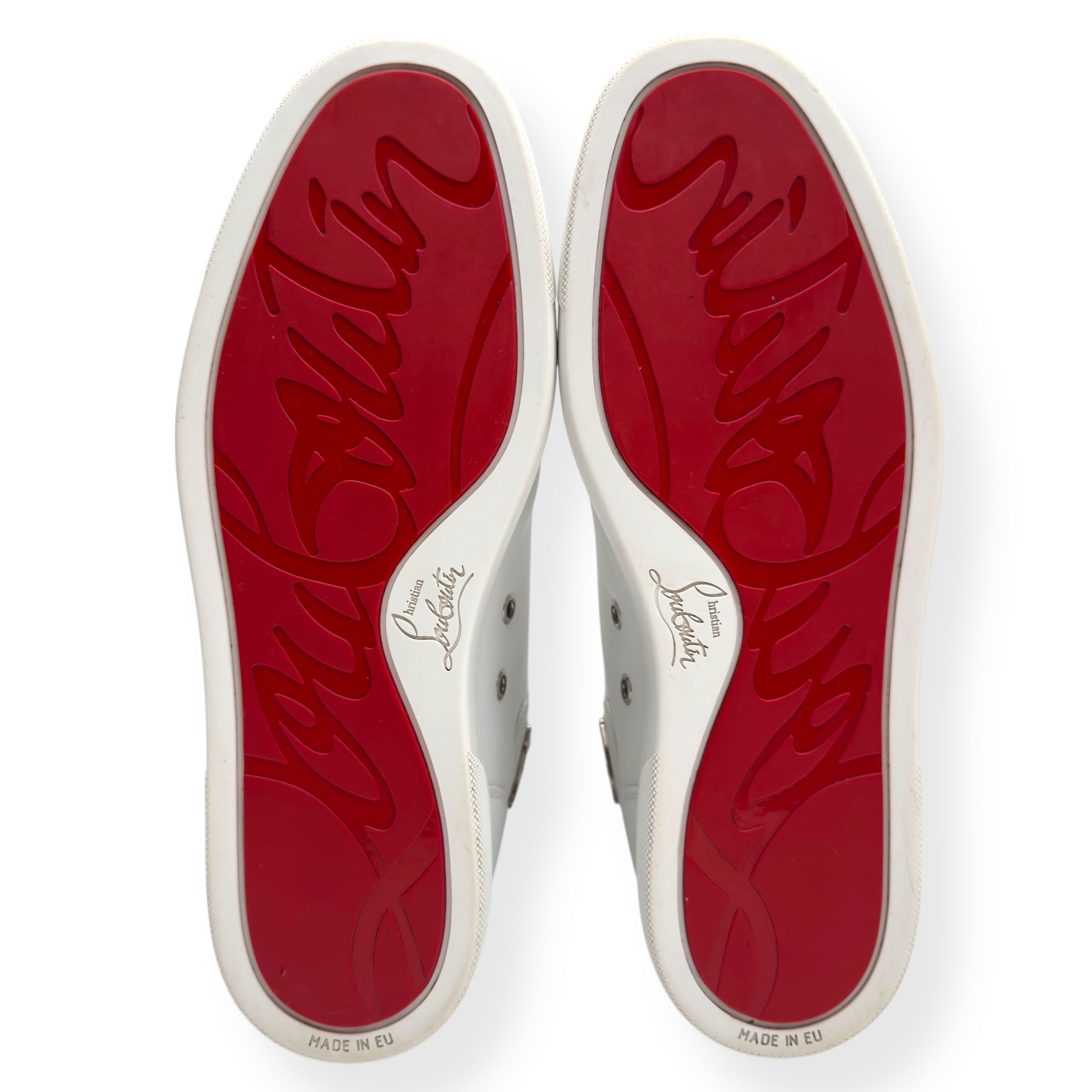CHRISTIAN LOUBOUTIN LOUIS LEATHER SNEAKER WHITE 40.5 / UK6.5